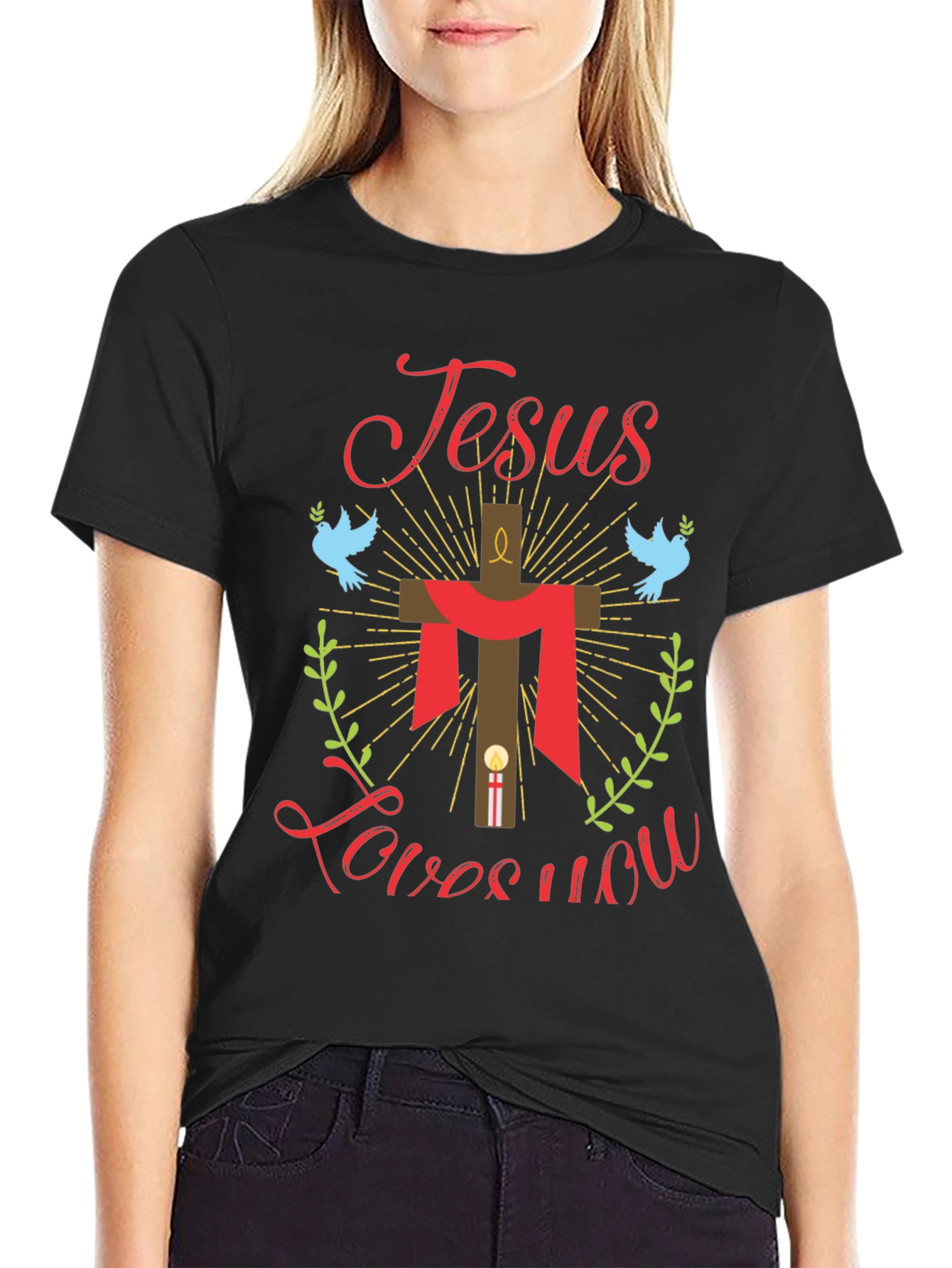 Jesus Loves You Graphic Tee - Religious T-Shirt