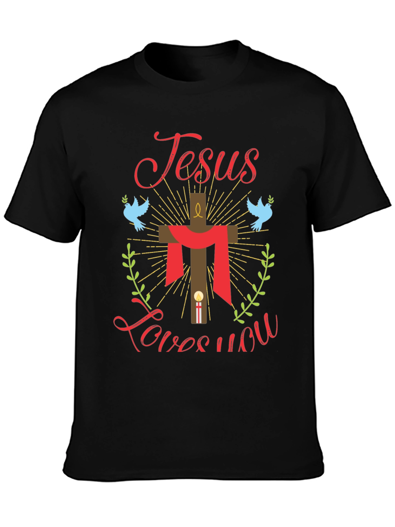 Jesus Loves You Graphic Tee - Religious T-Shirt