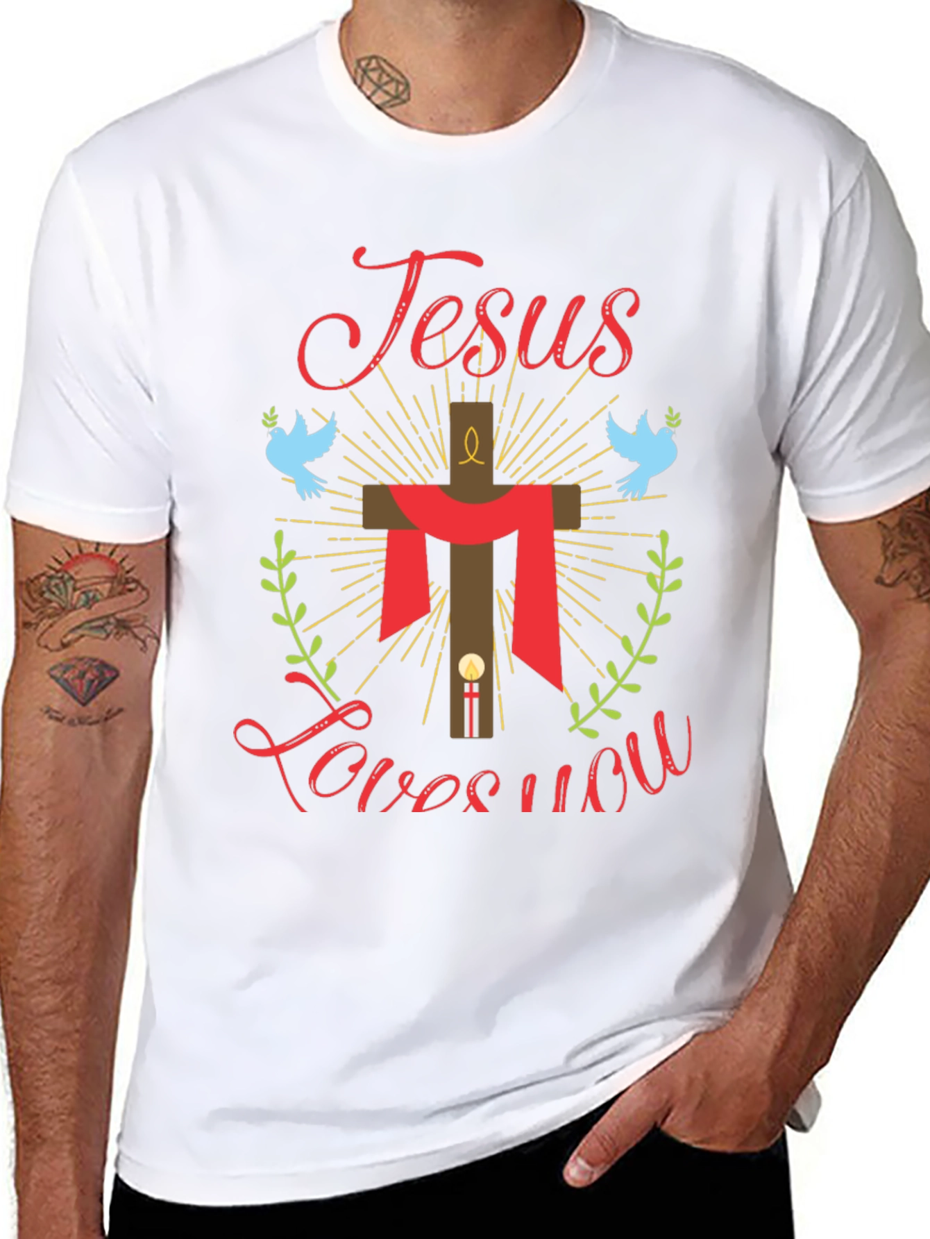 Jesus Loves You Graphic Tee - Religious T-Shirt