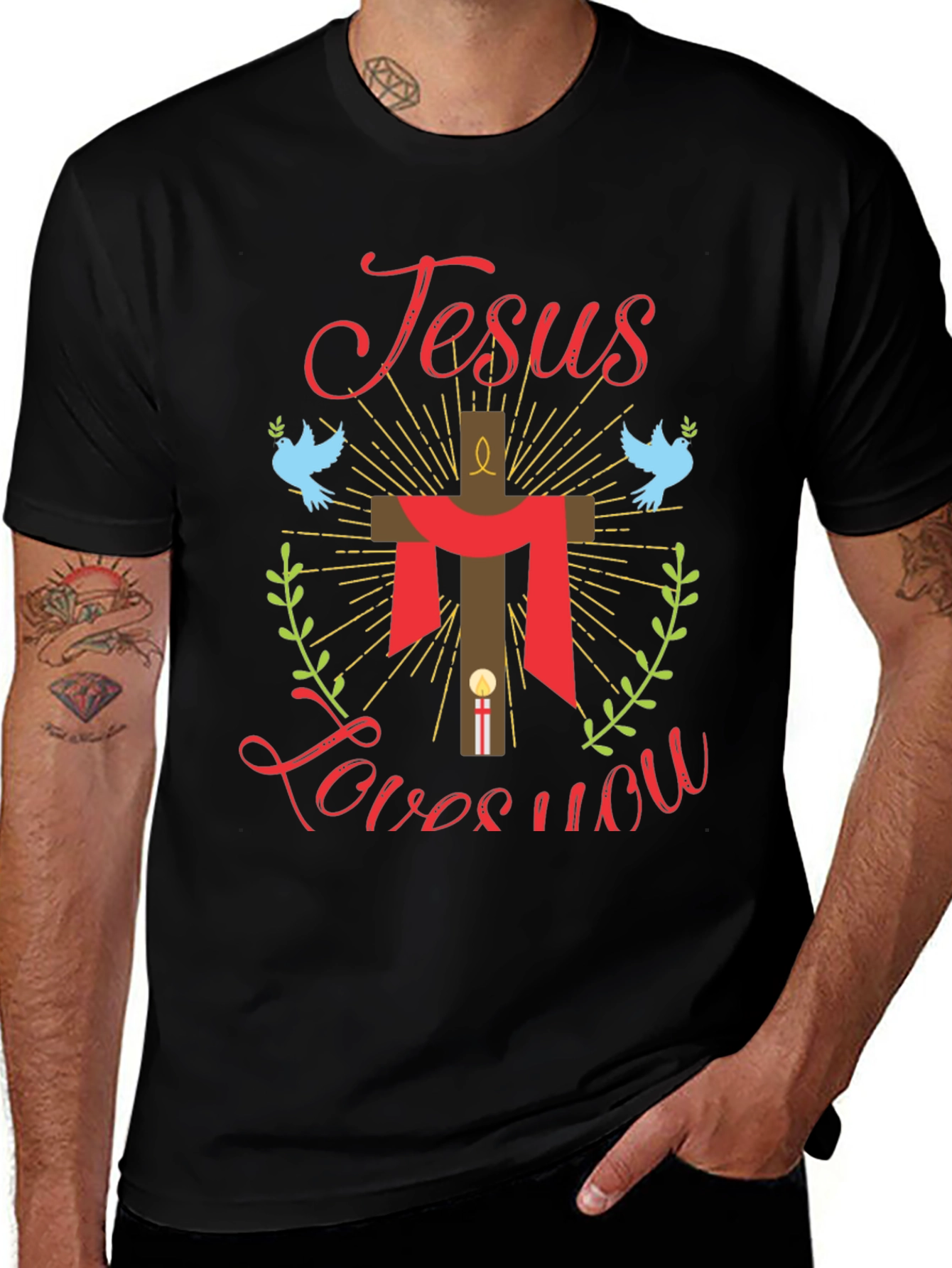 Jesus Loves You Graphic Tee - Religious T-Shirt