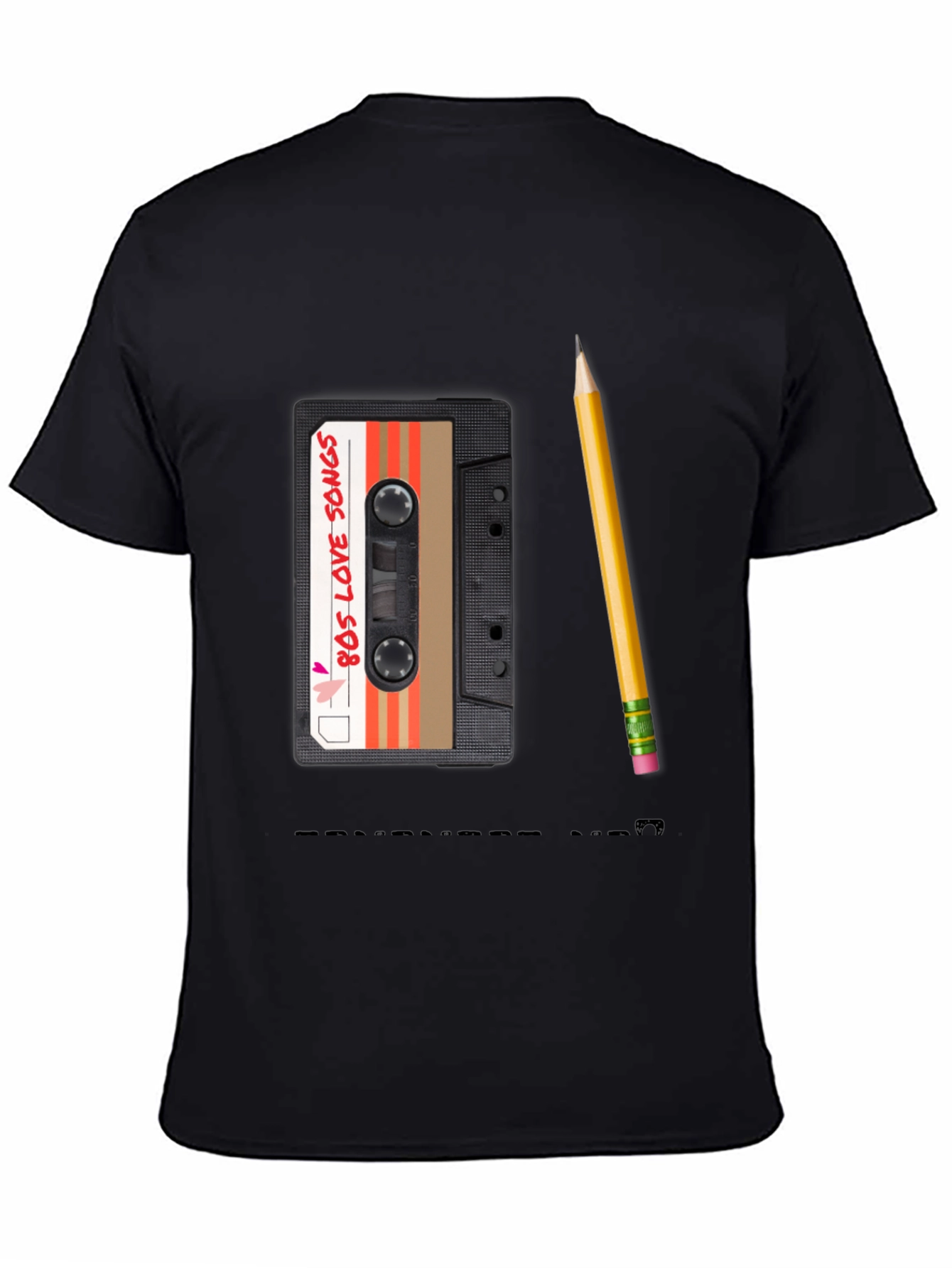 80s Mixtape Pencil Tee - Retro Music Lover