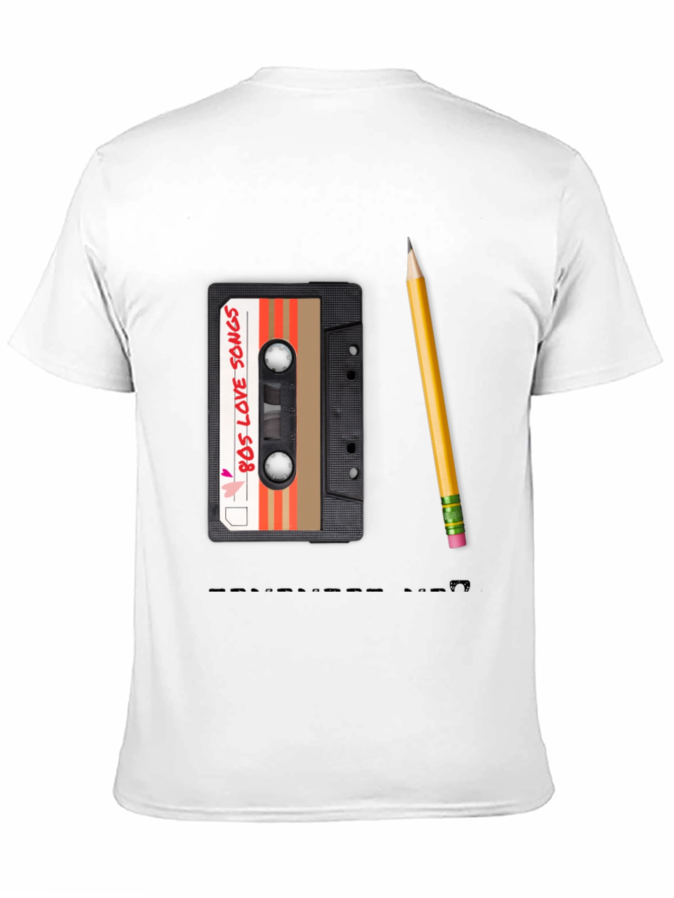 80s Mixtape Pencil Tee - Retro Music Lover