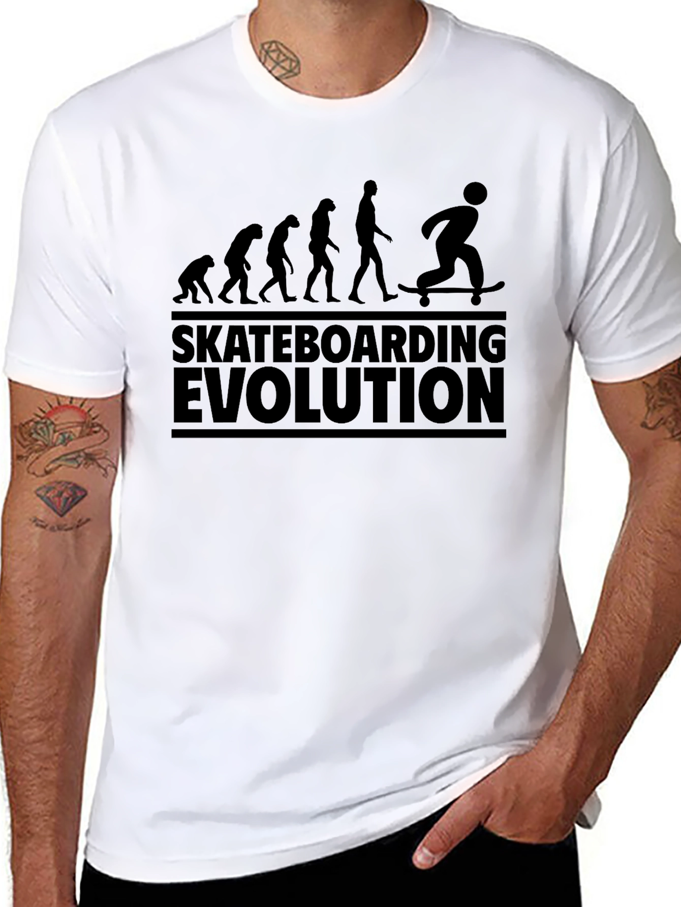 Skateboarding Evolution Graphic T-Shirt