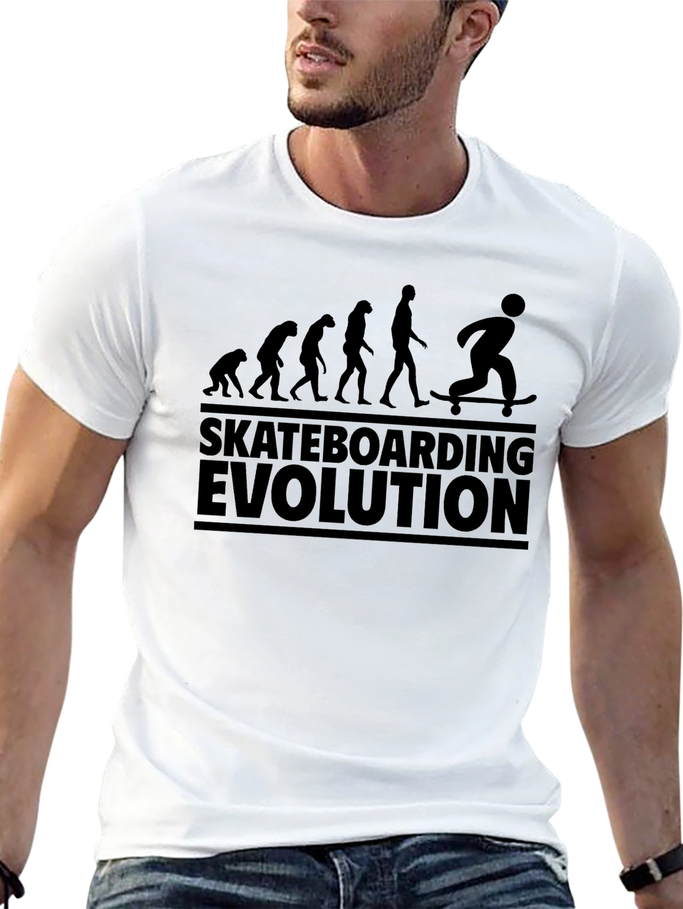 Skateboarding Evolution Graphic T-Shirt