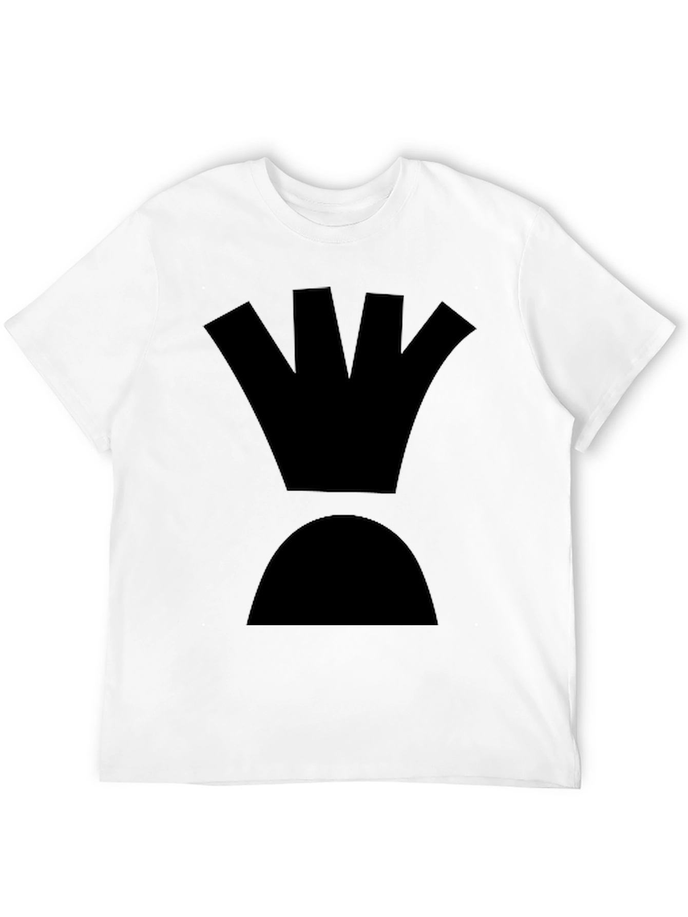 Black Graphic Tee: Crown & Mountain Design