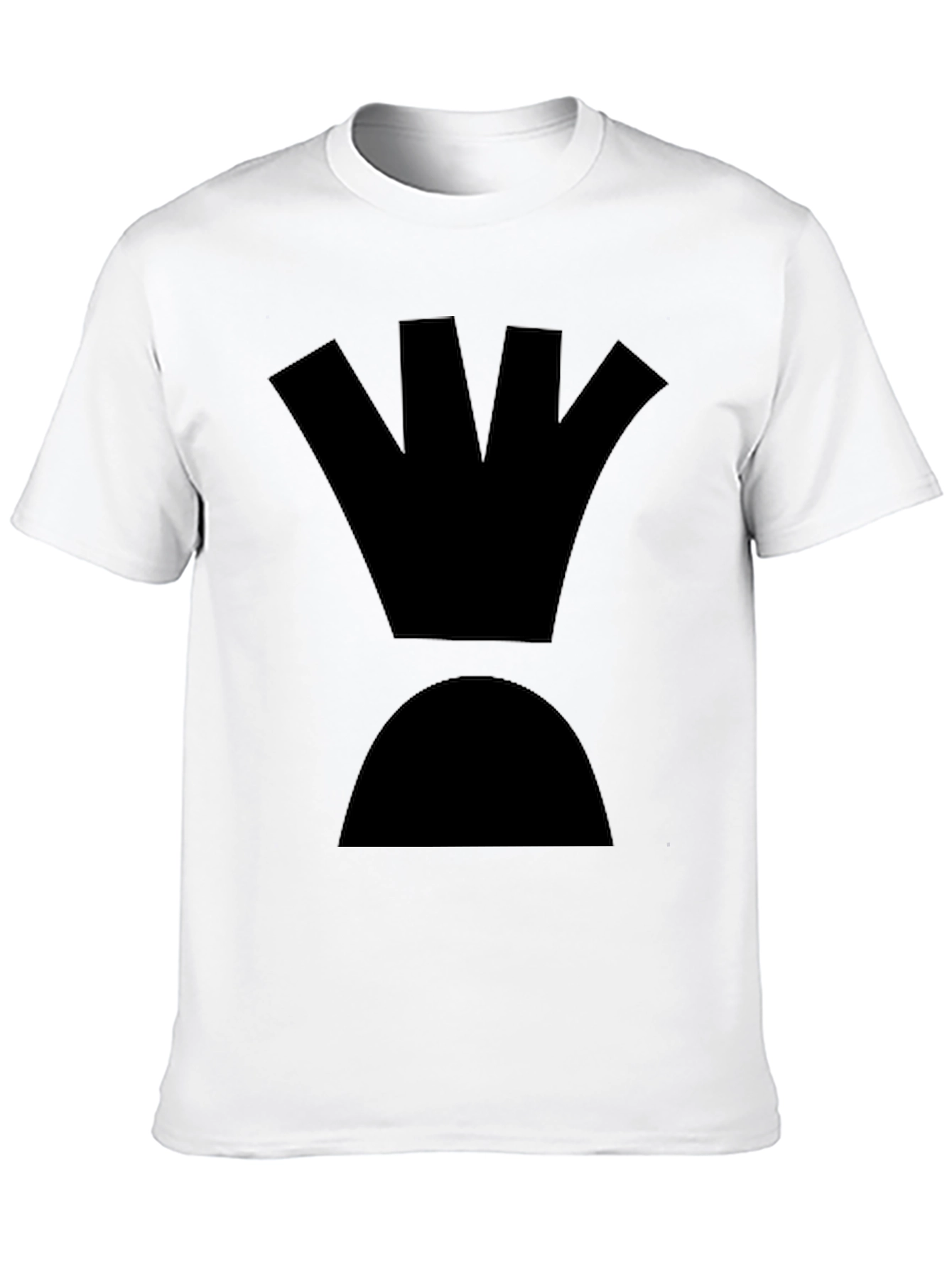 Black Graphic Tee: Crown & Mountain Design