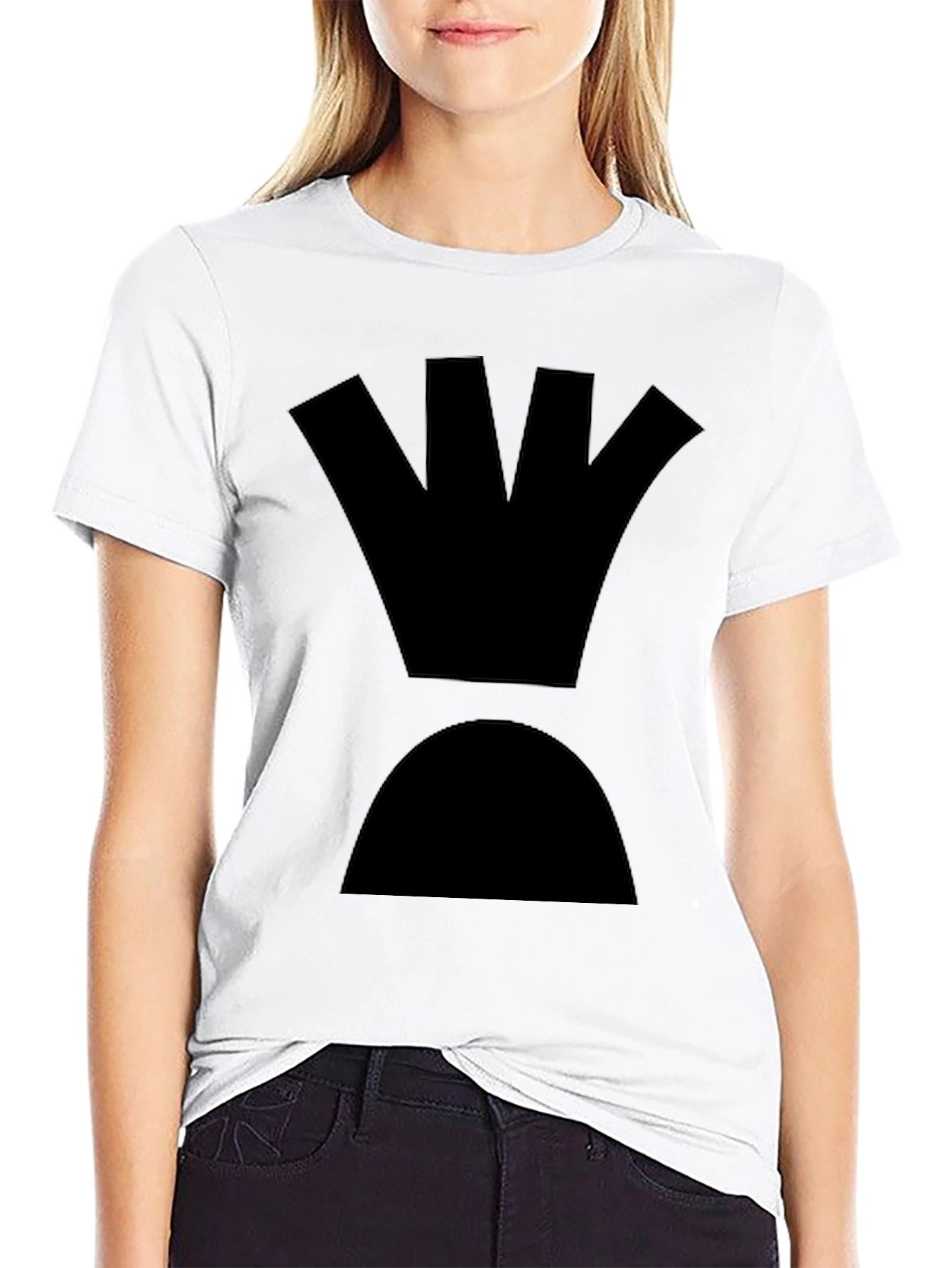 Black Graphic Tee: Crown & Mountain Design