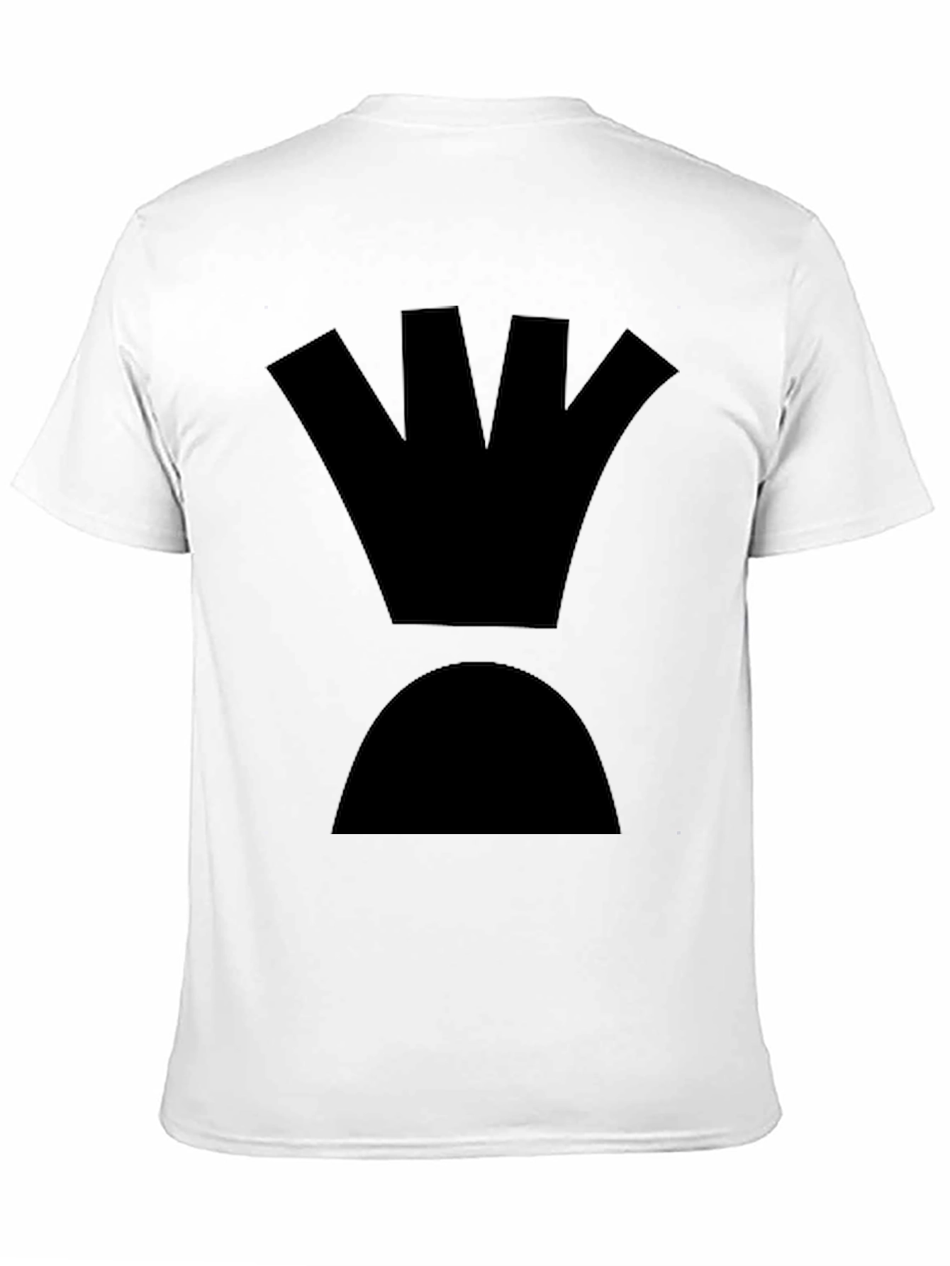 Black Graphic Tee: Crown & Mountain Design