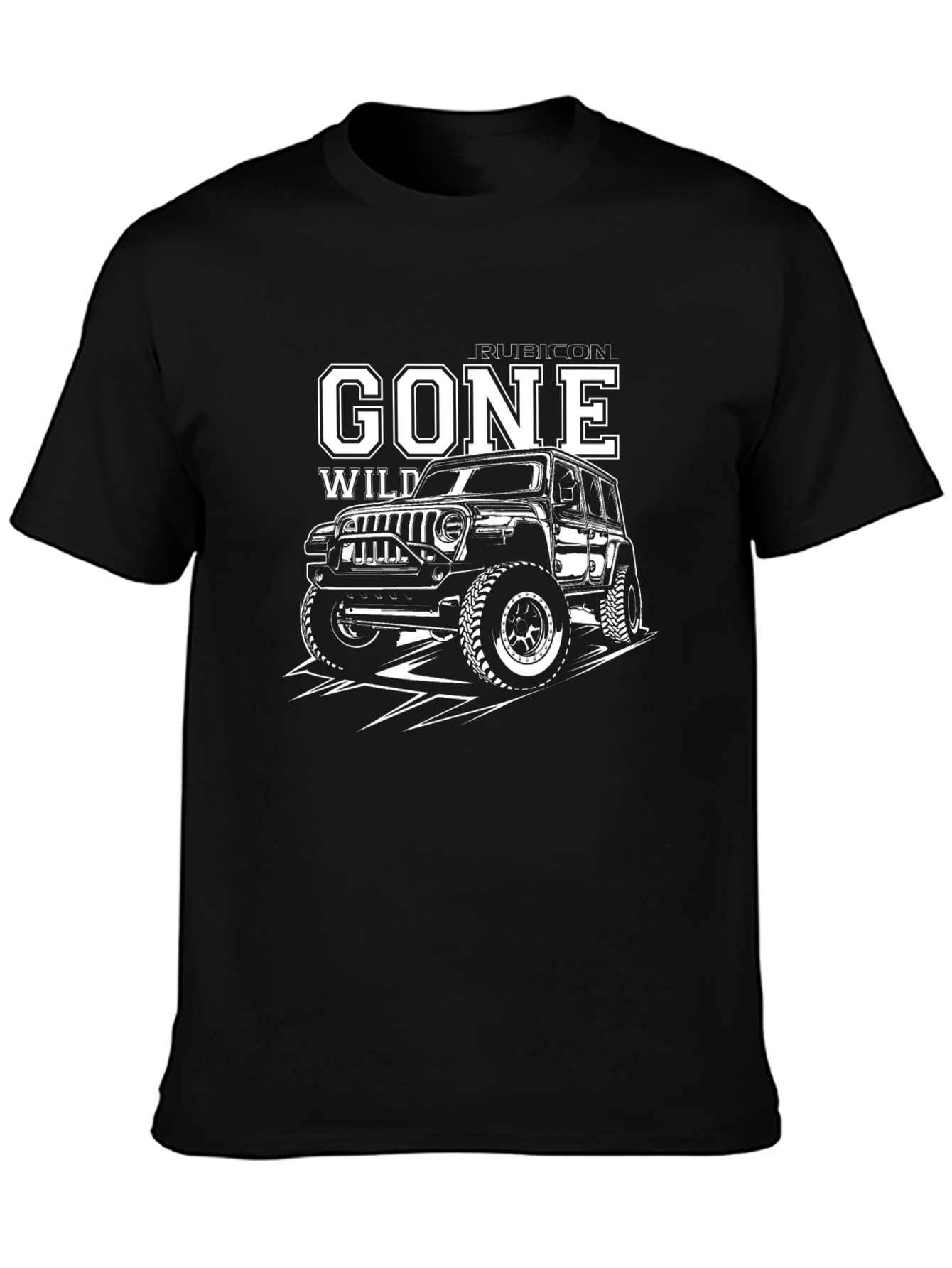 Gone Wild Rubicon Jeep Black Graphic Tee