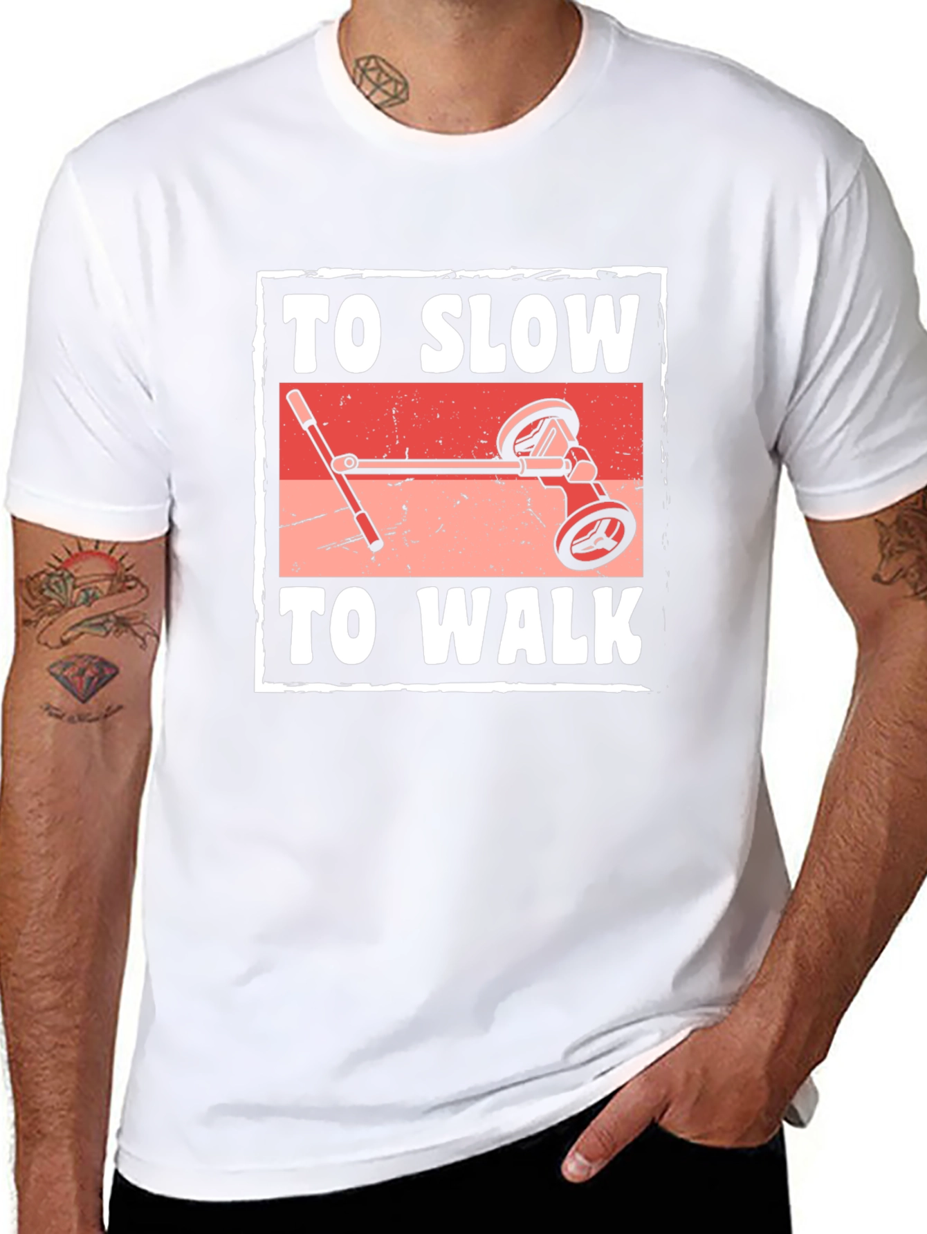 Funny To Slow To Walk Scooter T-Shirt