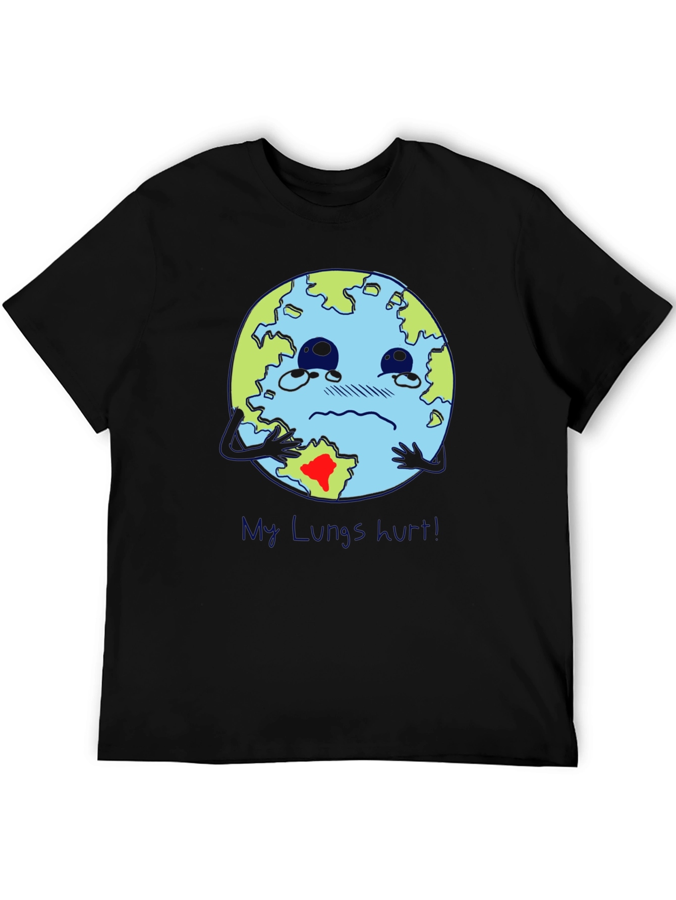Earth Lungs Hurt T-Shirt - Environmental Awareness
