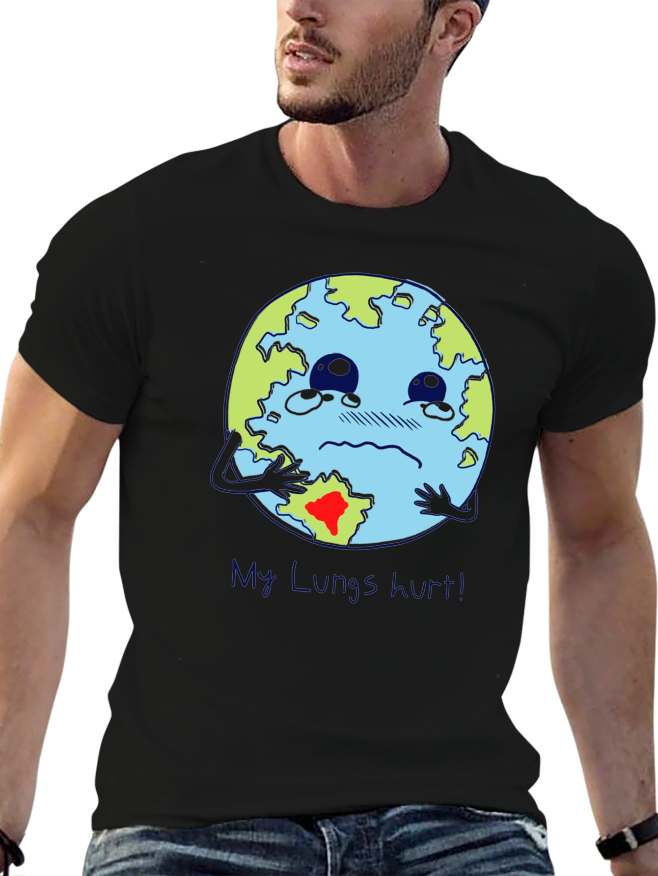 Earth Lungs Hurt T-Shirt - Environmental Awareness