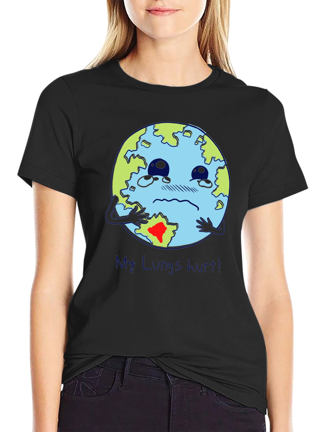 Earth Lungs Hurt T-Shirt - Environmental Awareness