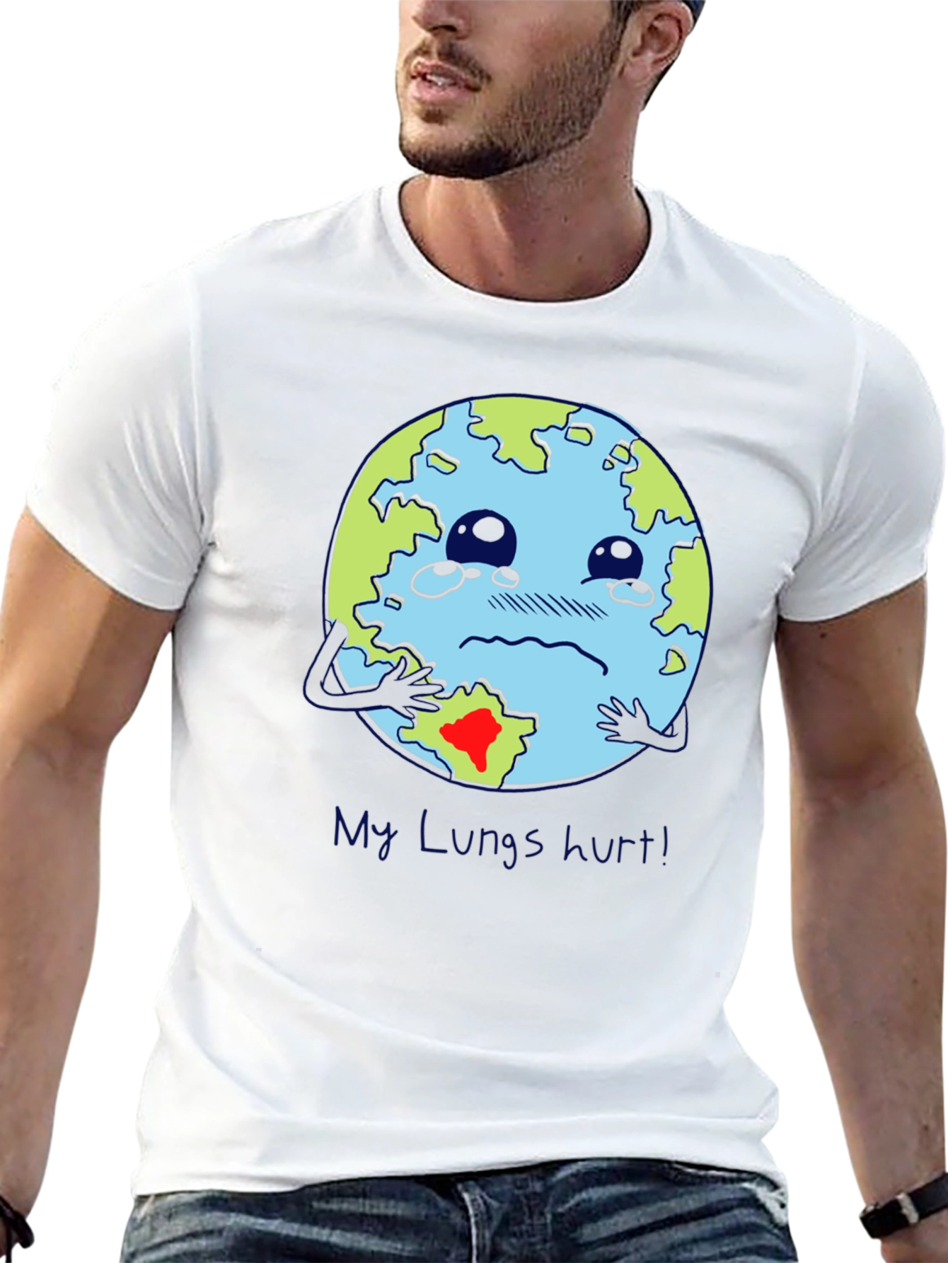 Earth Lungs Hurt T-Shirt - Environmental Awareness