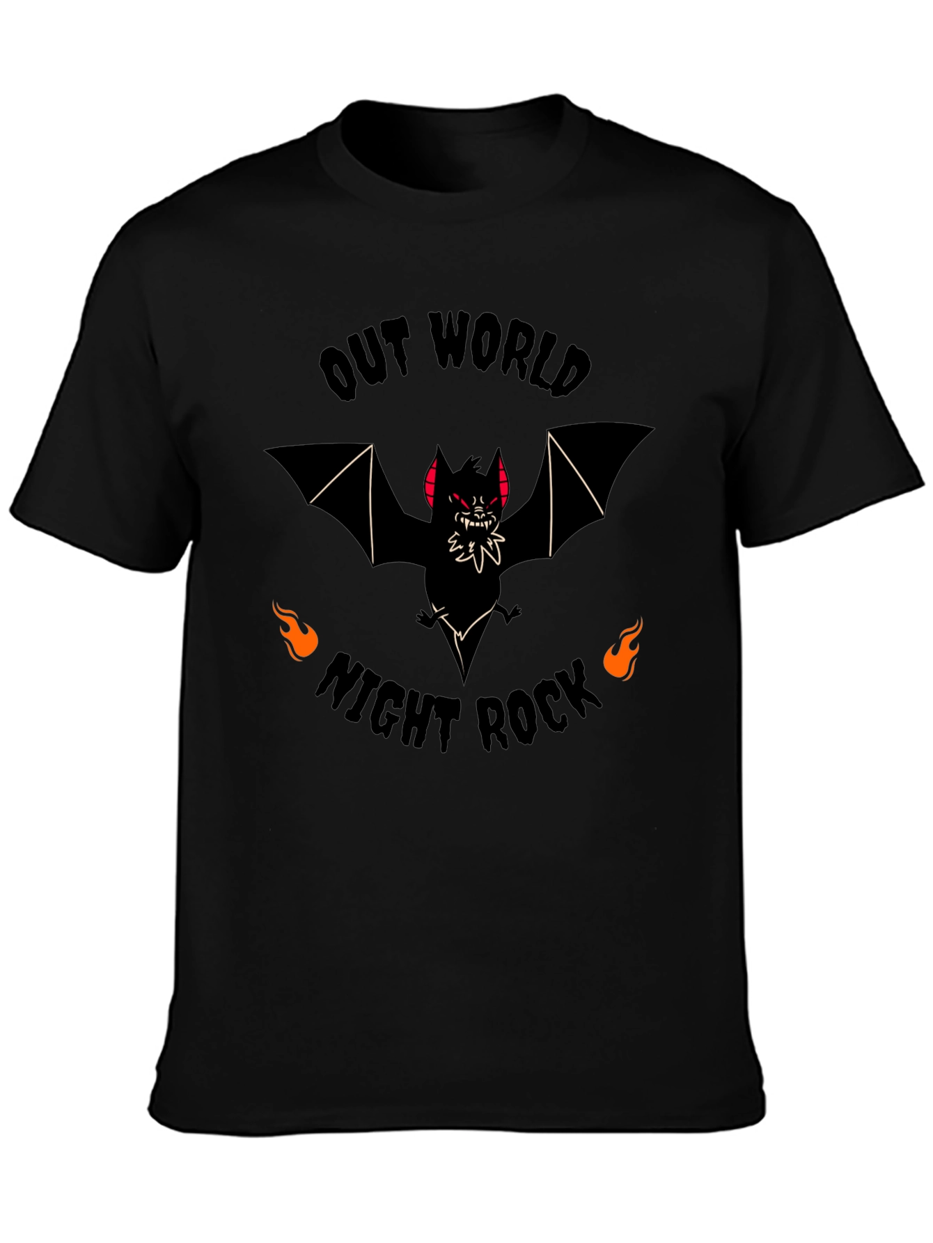 Out World Night Rock Bat Graphic Tee