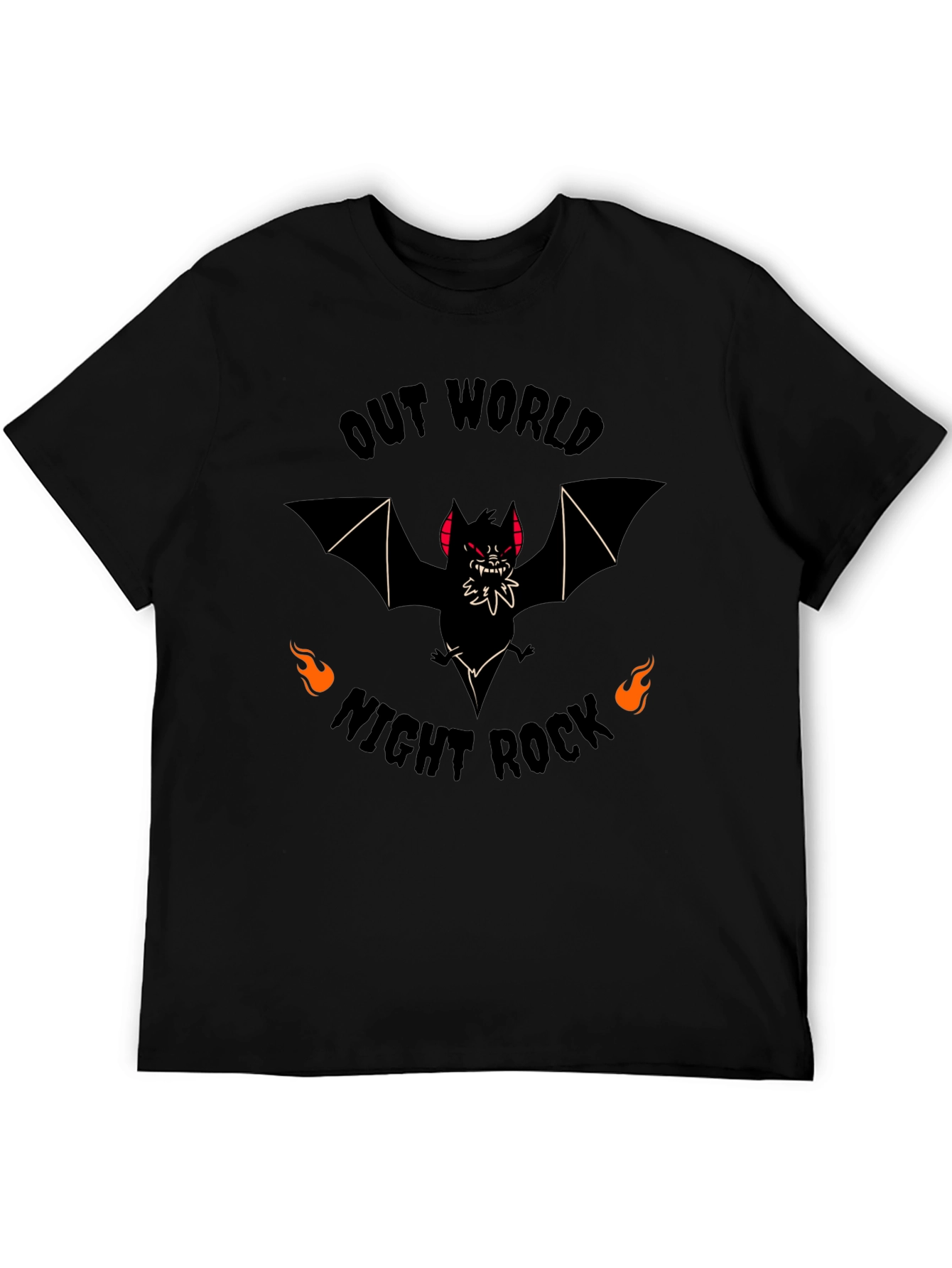 Out World Night Rock Bat Graphic Tee