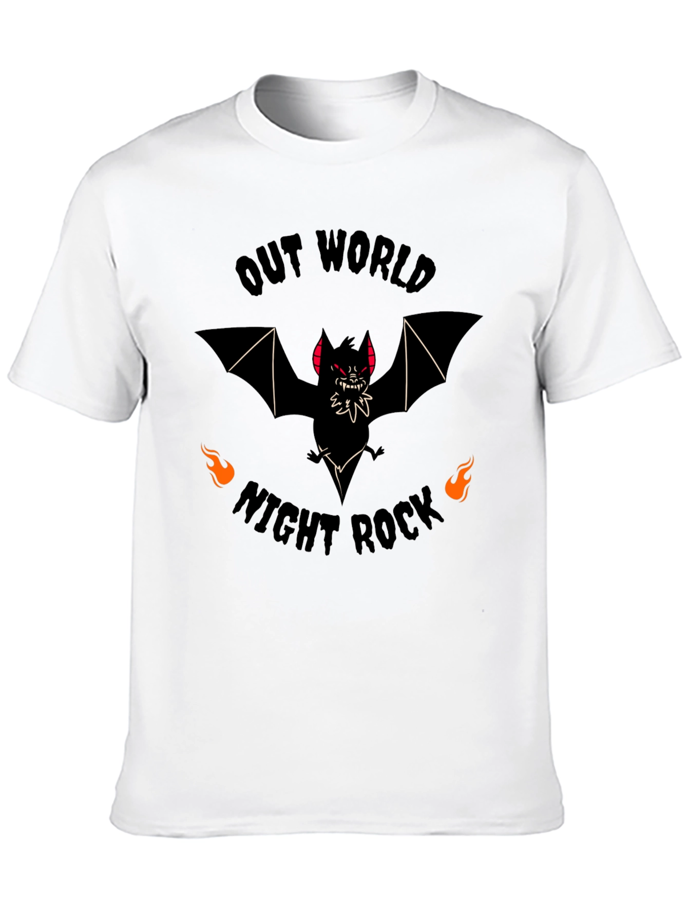 Out World Night Rock Bat Graphic Tee