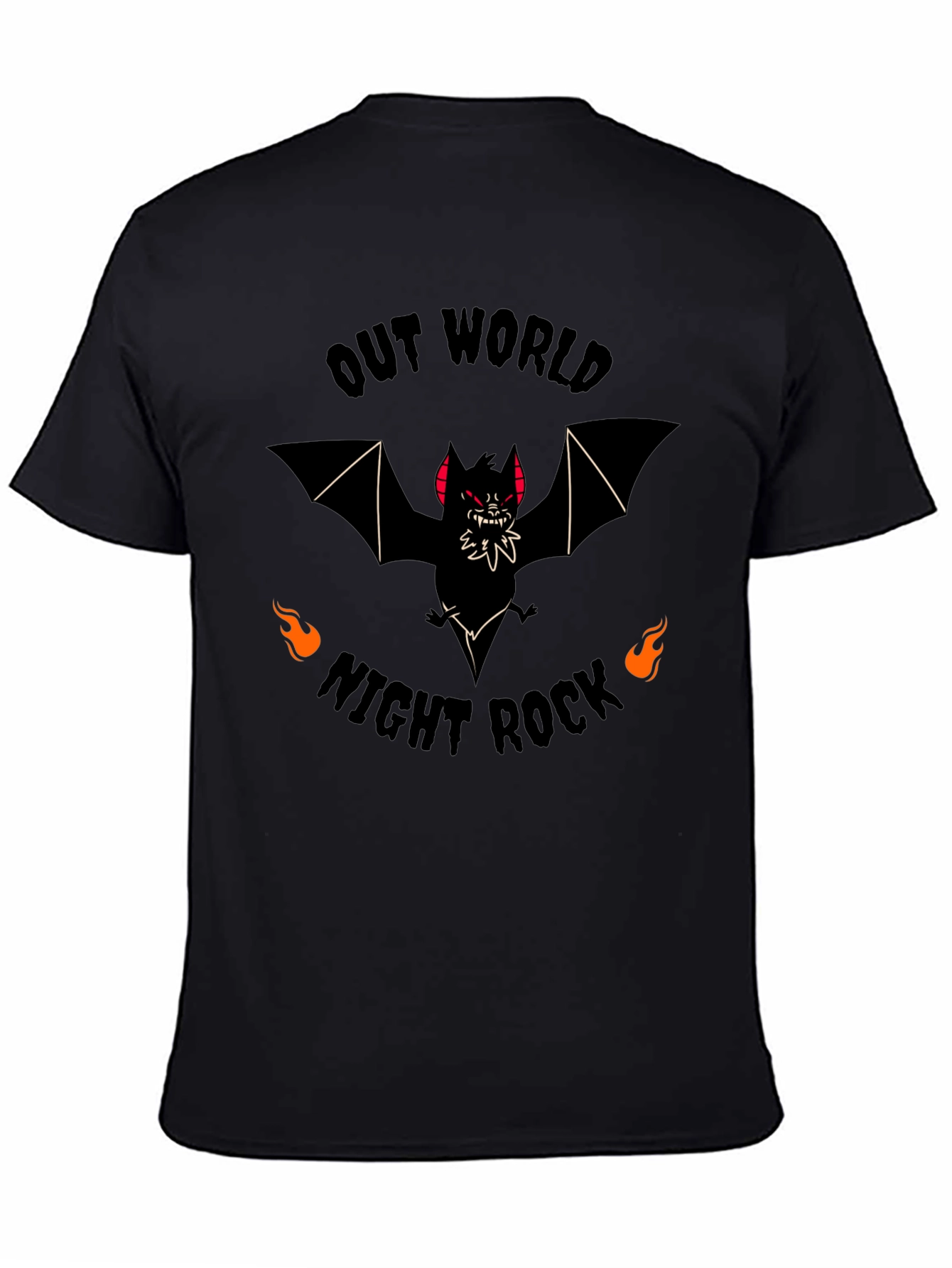 Out World Night Rock Bat Graphic Tee