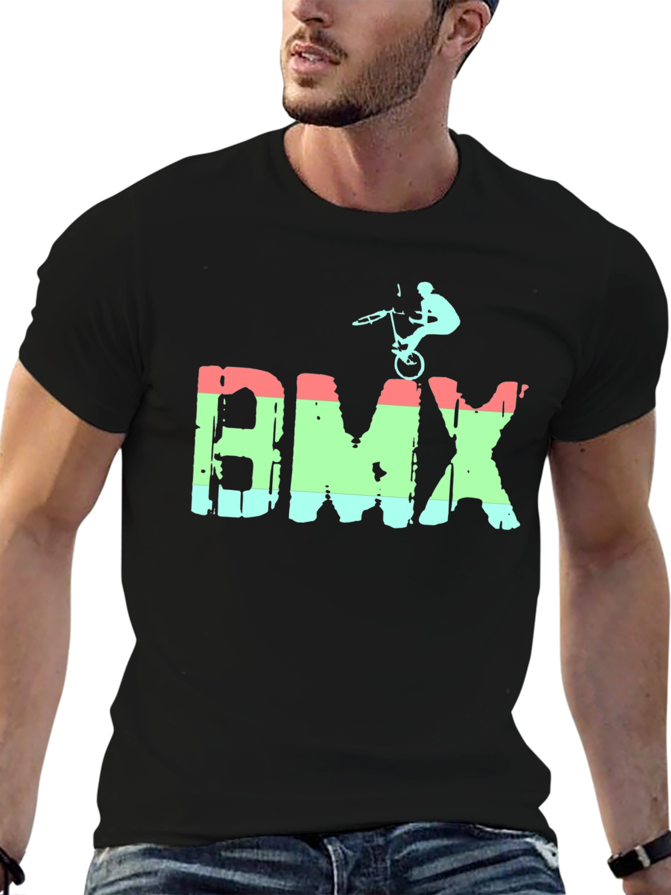 Cool BMX Bike Stunt Graphic T-Shirt
