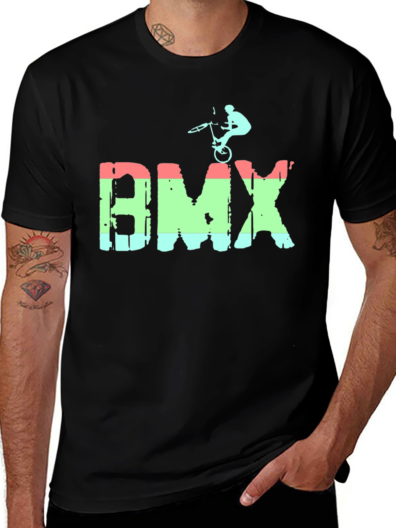 Cool BMX Bike Stunt Graphic T-Shirt