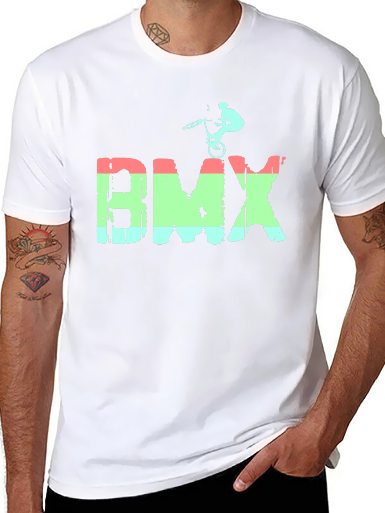 Cool BMX Bike Stunt Graphic T-Shirt