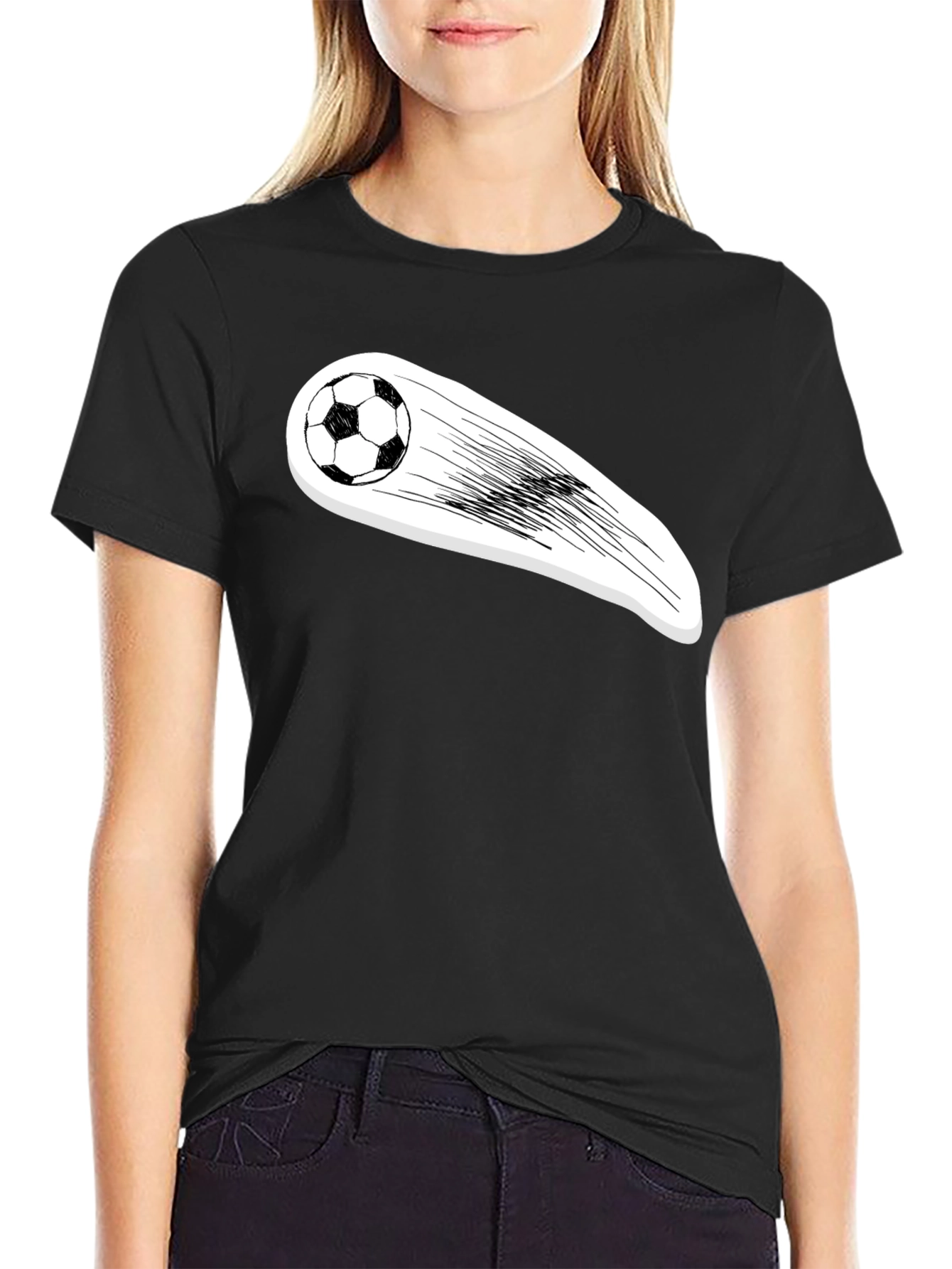 Soccer Ball Streaking Graphic Tee