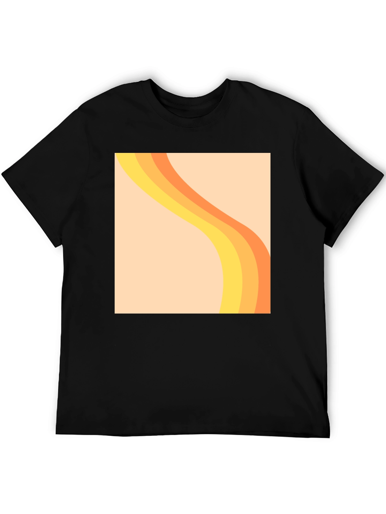 Retro Wave Graphic Tee - Black