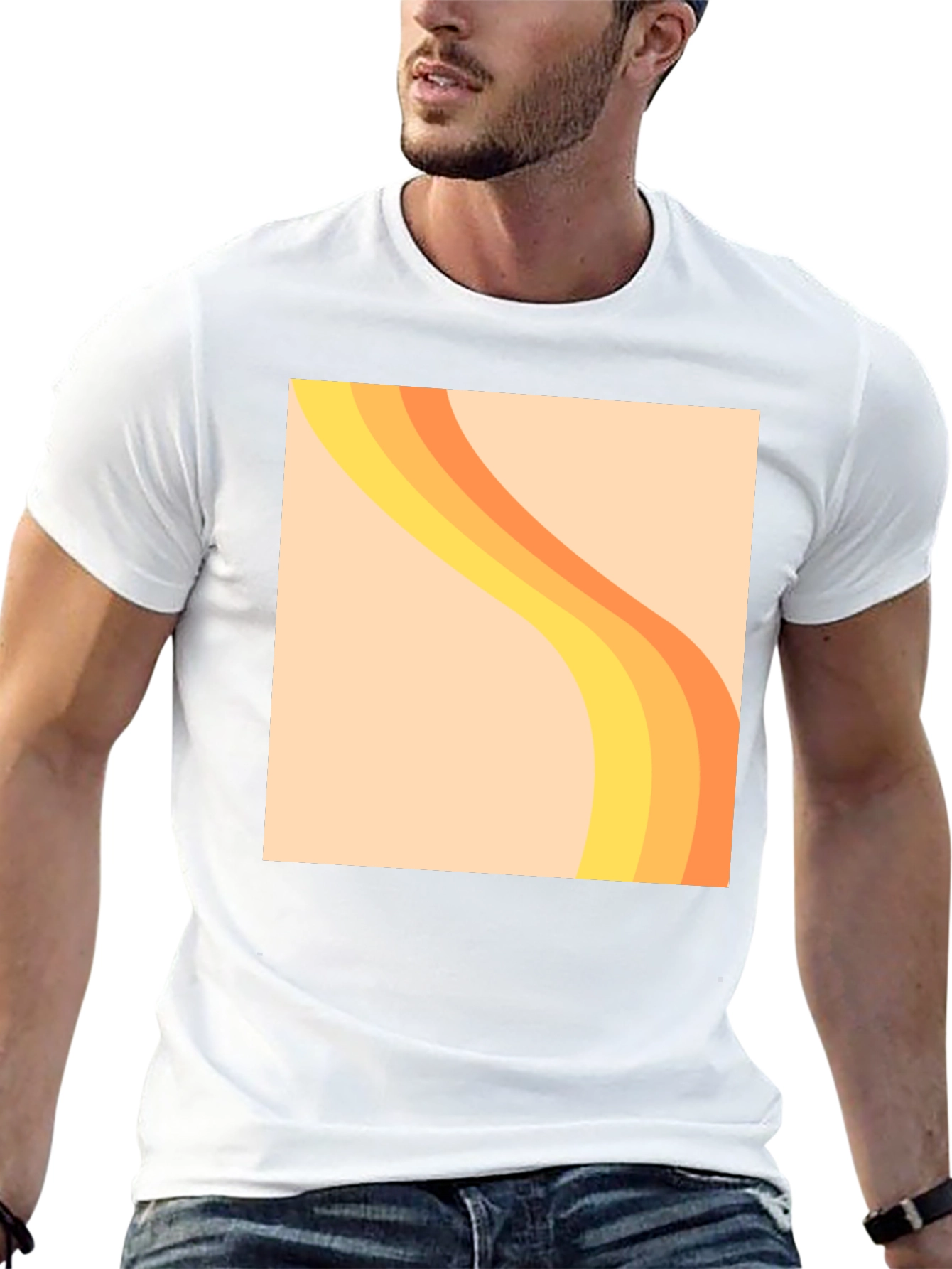 Retro Wave Graphic Tee - Black