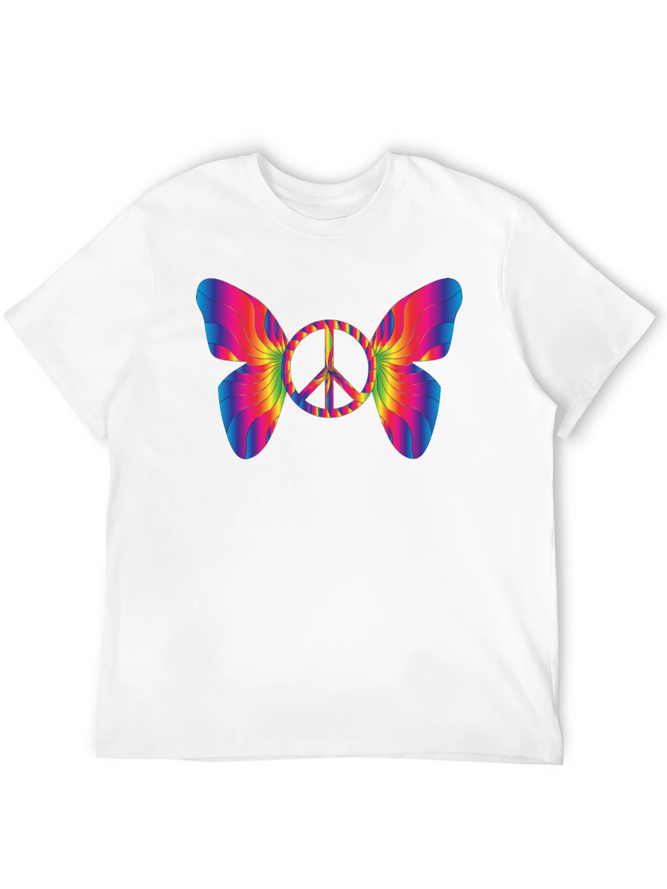 Peace Sign Butterfly Graphic T-Shirt