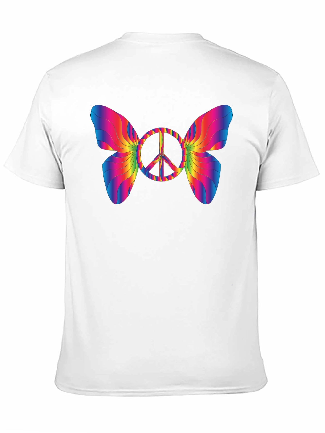 Peace Sign Butterfly Graphic T-Shirt