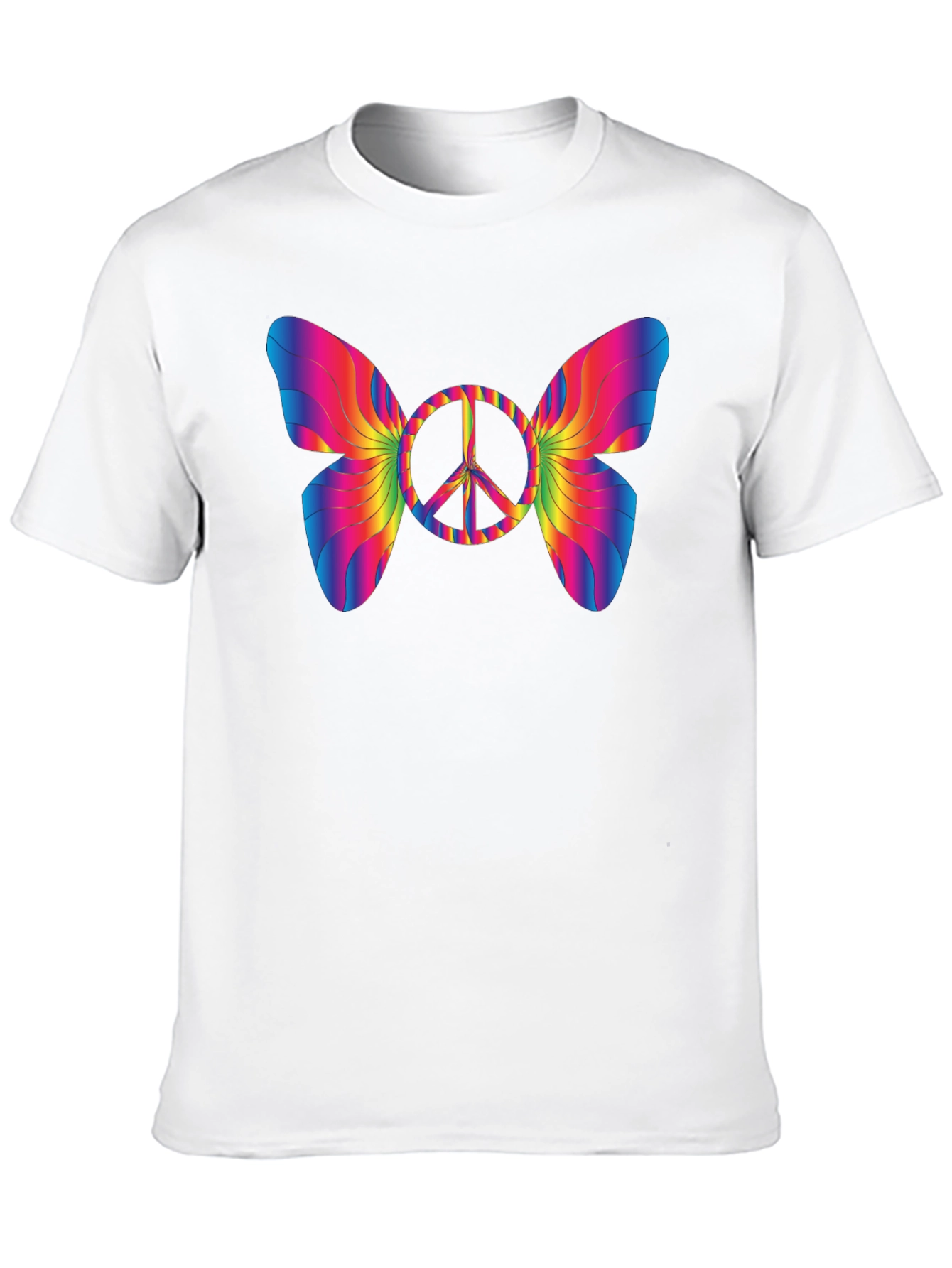 Peace Sign Butterfly Graphic T-Shirt