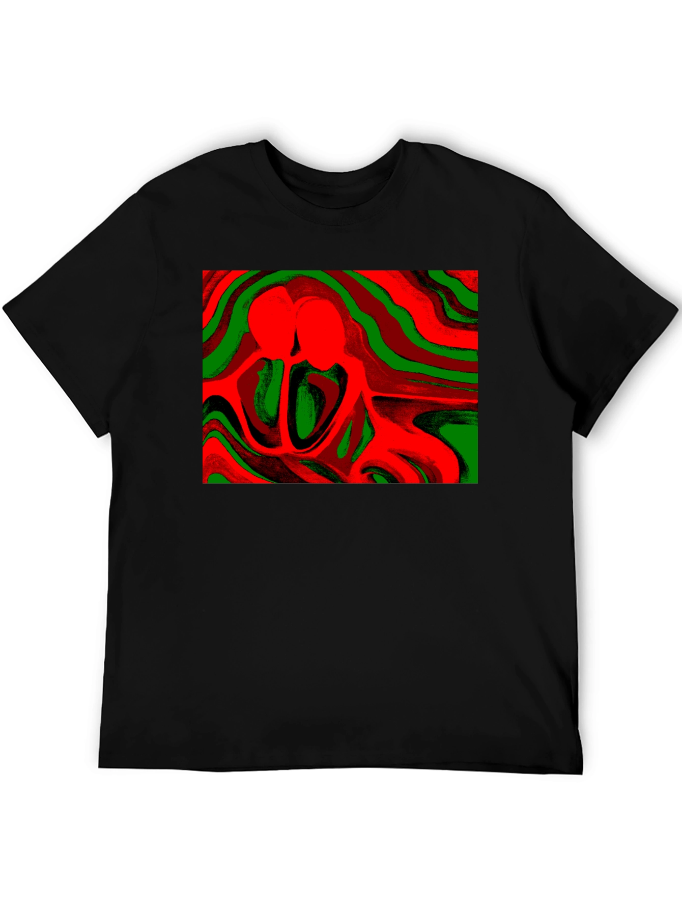 Abstract Lovers Graphic Tee - Stylish Comfort