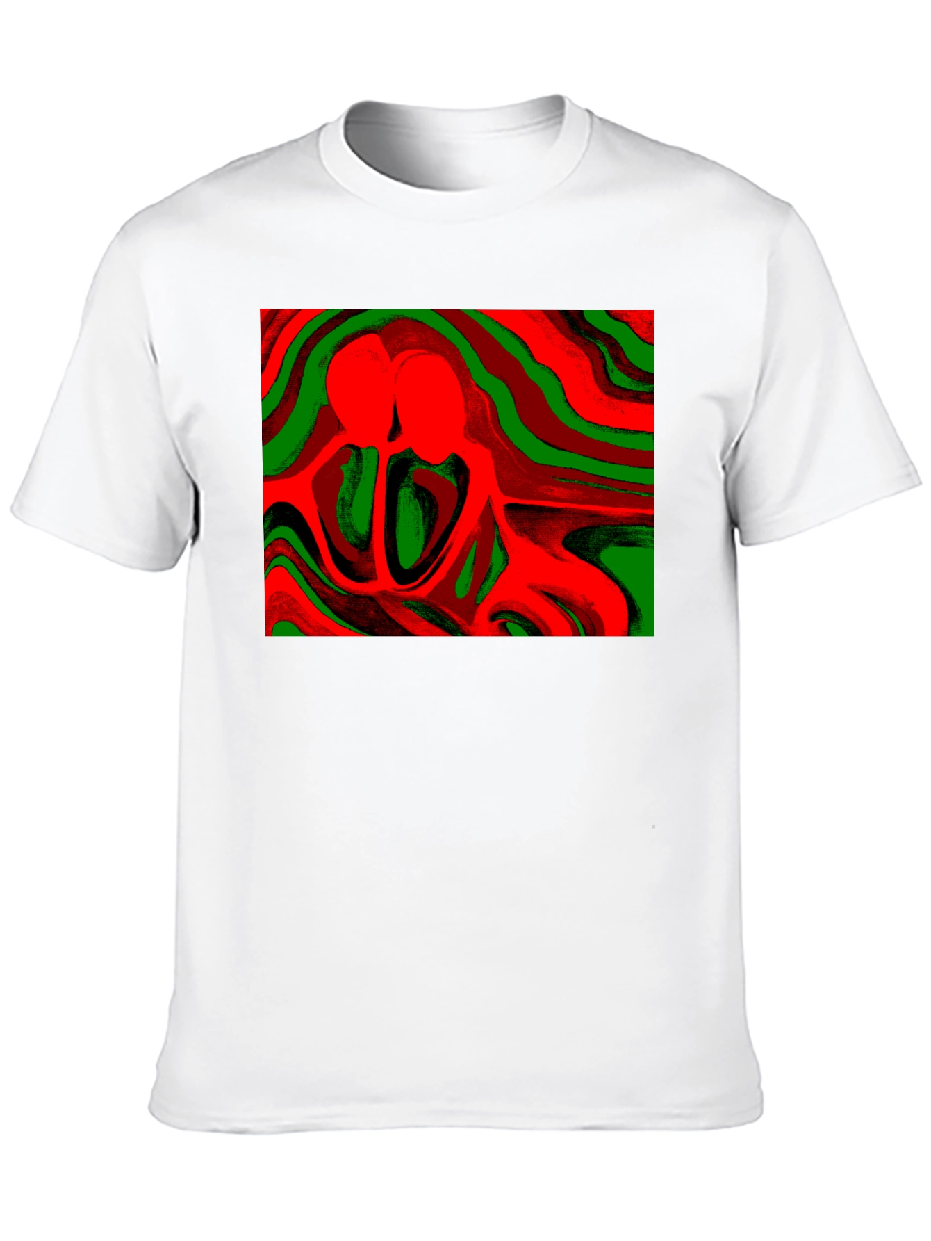 Abstract Lovers Graphic Tee - Stylish Comfort