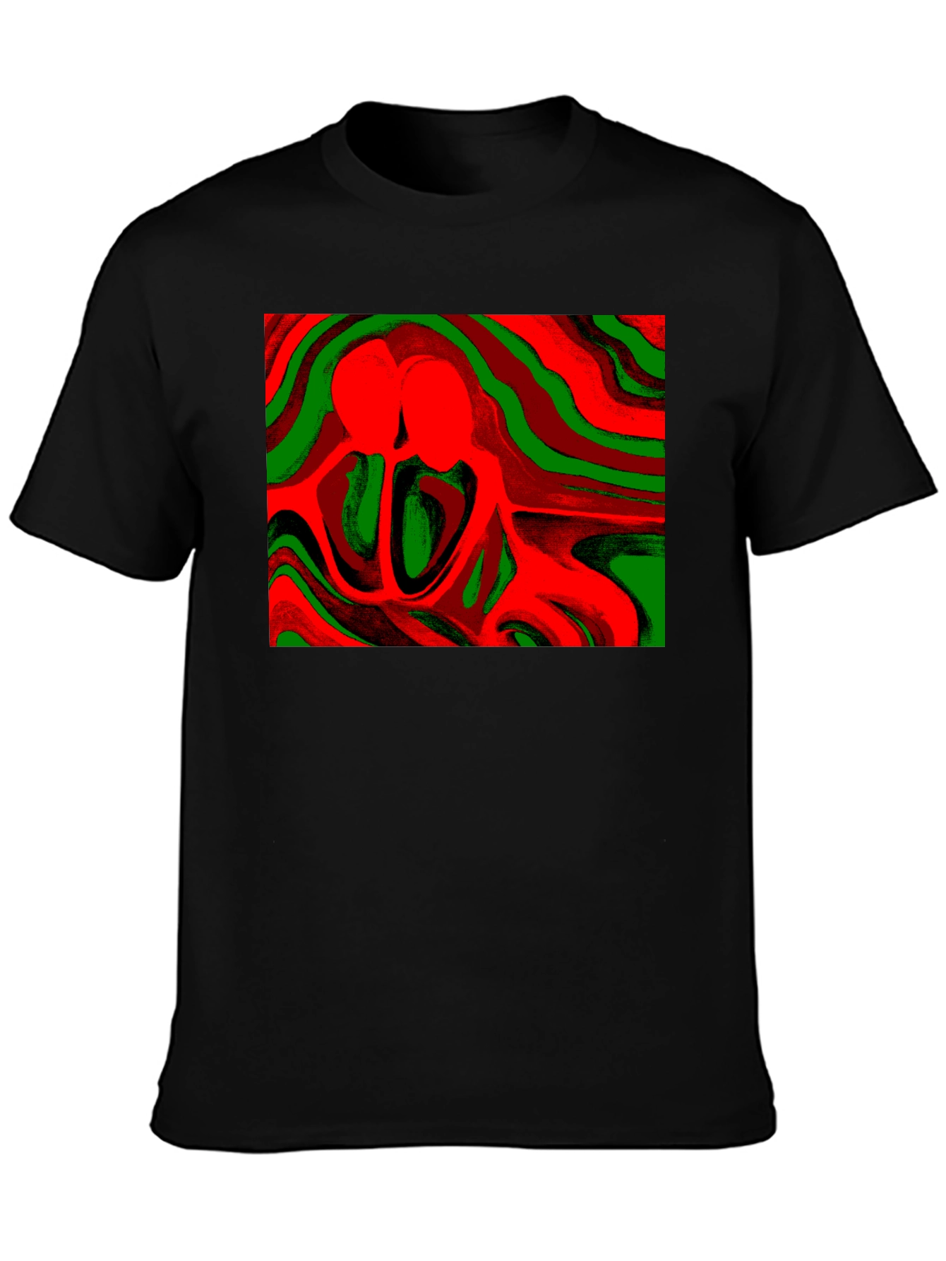 Abstract Lovers Graphic Tee - Stylish Comfort