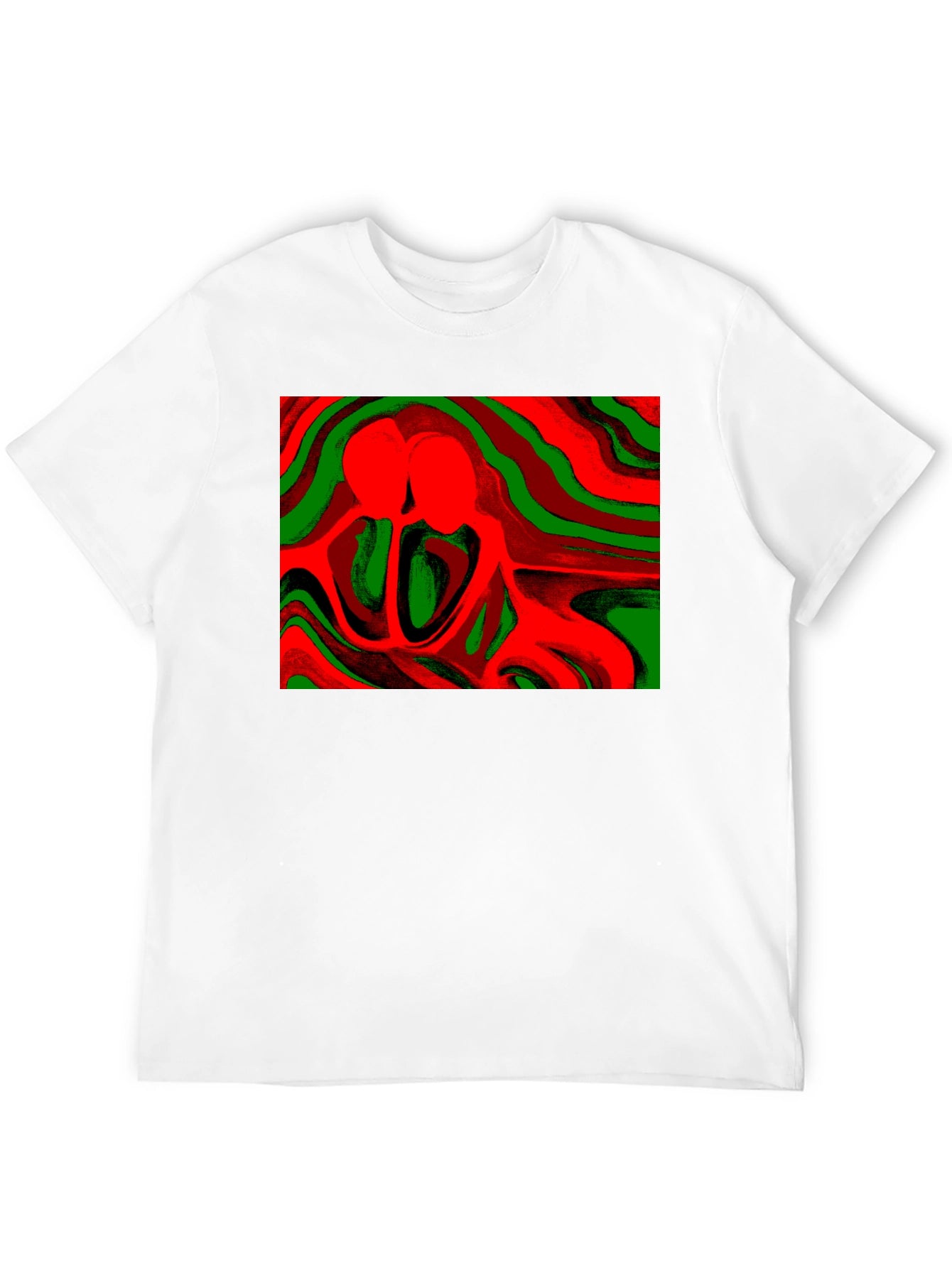 Abstract Lovers Graphic Tee - Stylish Comfort