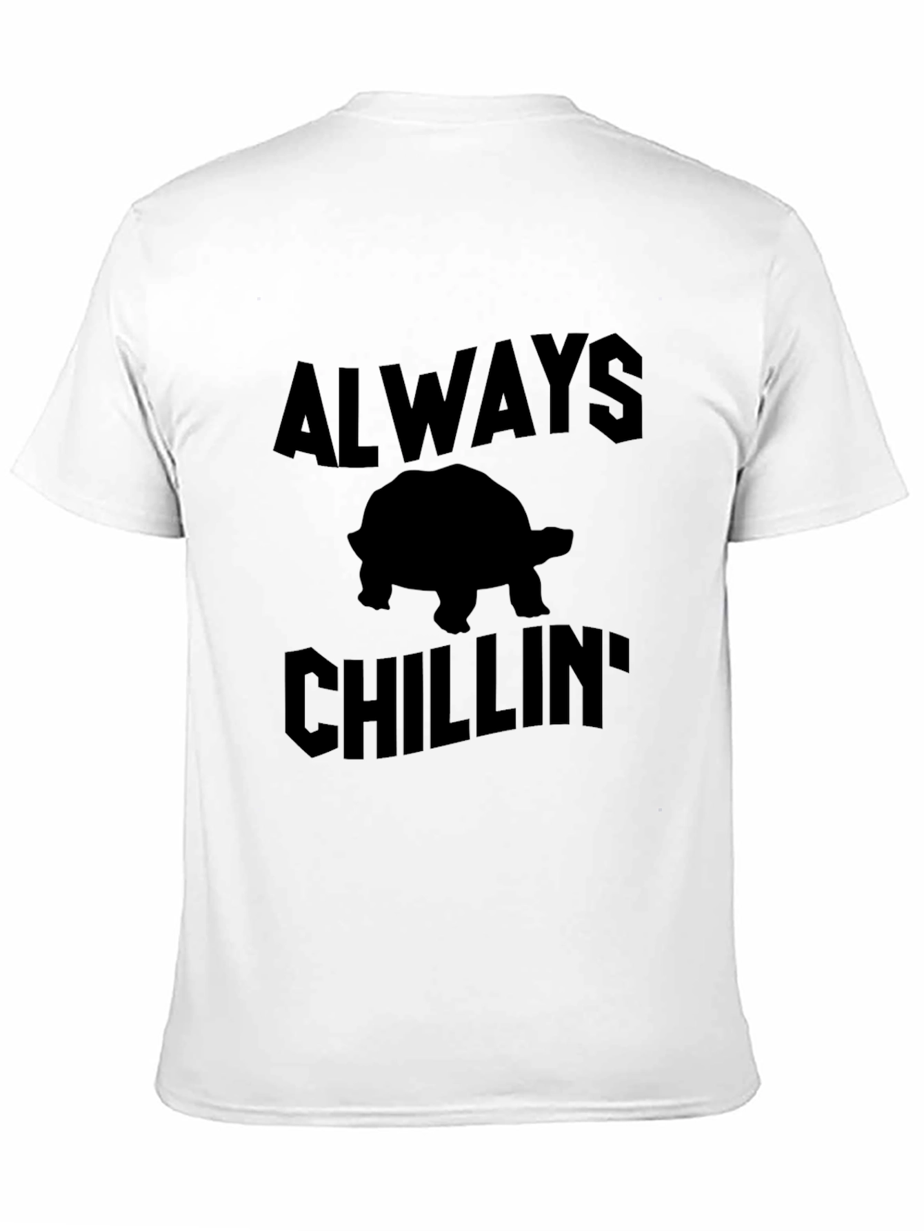Always Chillin Turtle Black Graphic T-Shirt