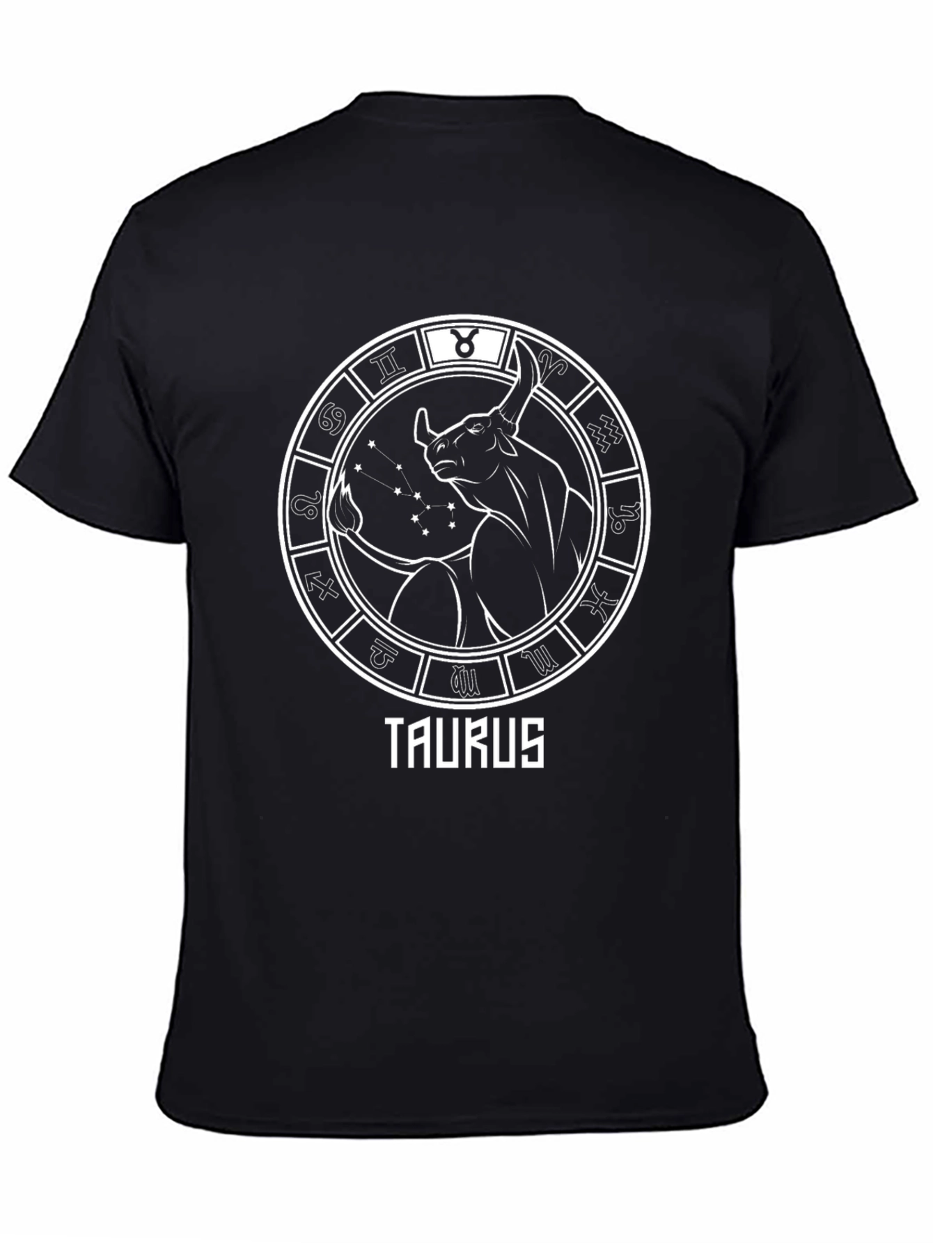 Taurus Zodiac Black T-Shirt