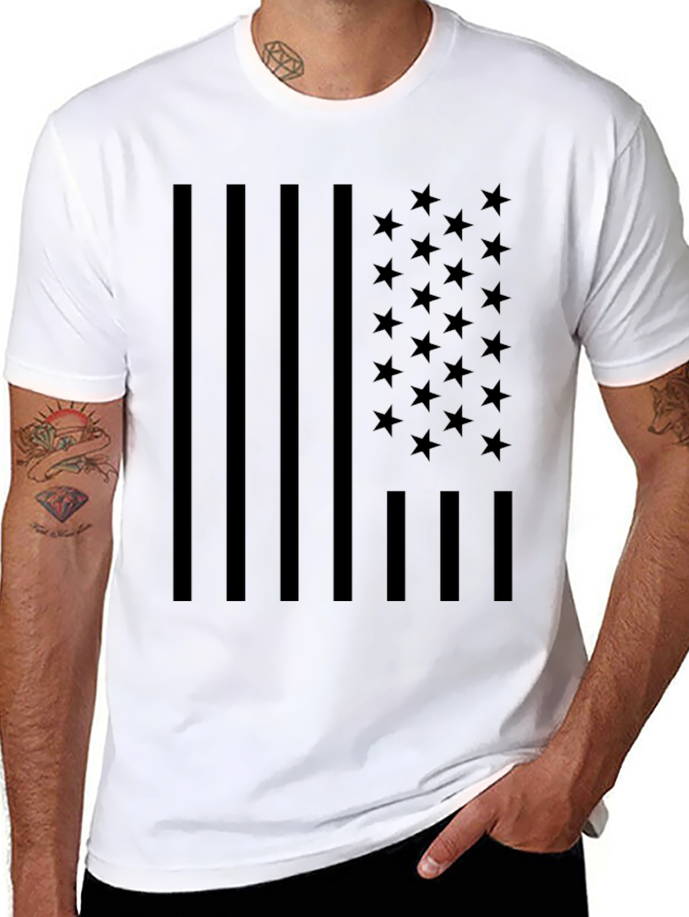American Flag Blackout T-Shirt