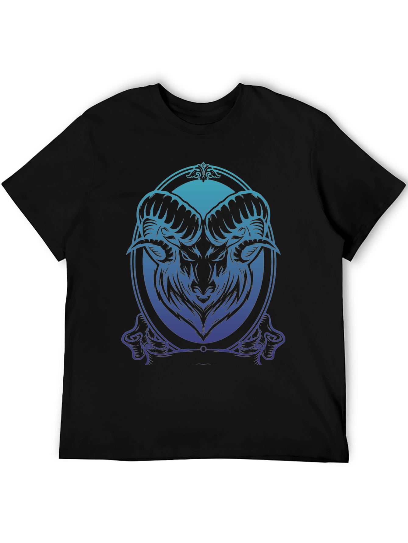Ram Graphic Tee - Gradient Blue Black
