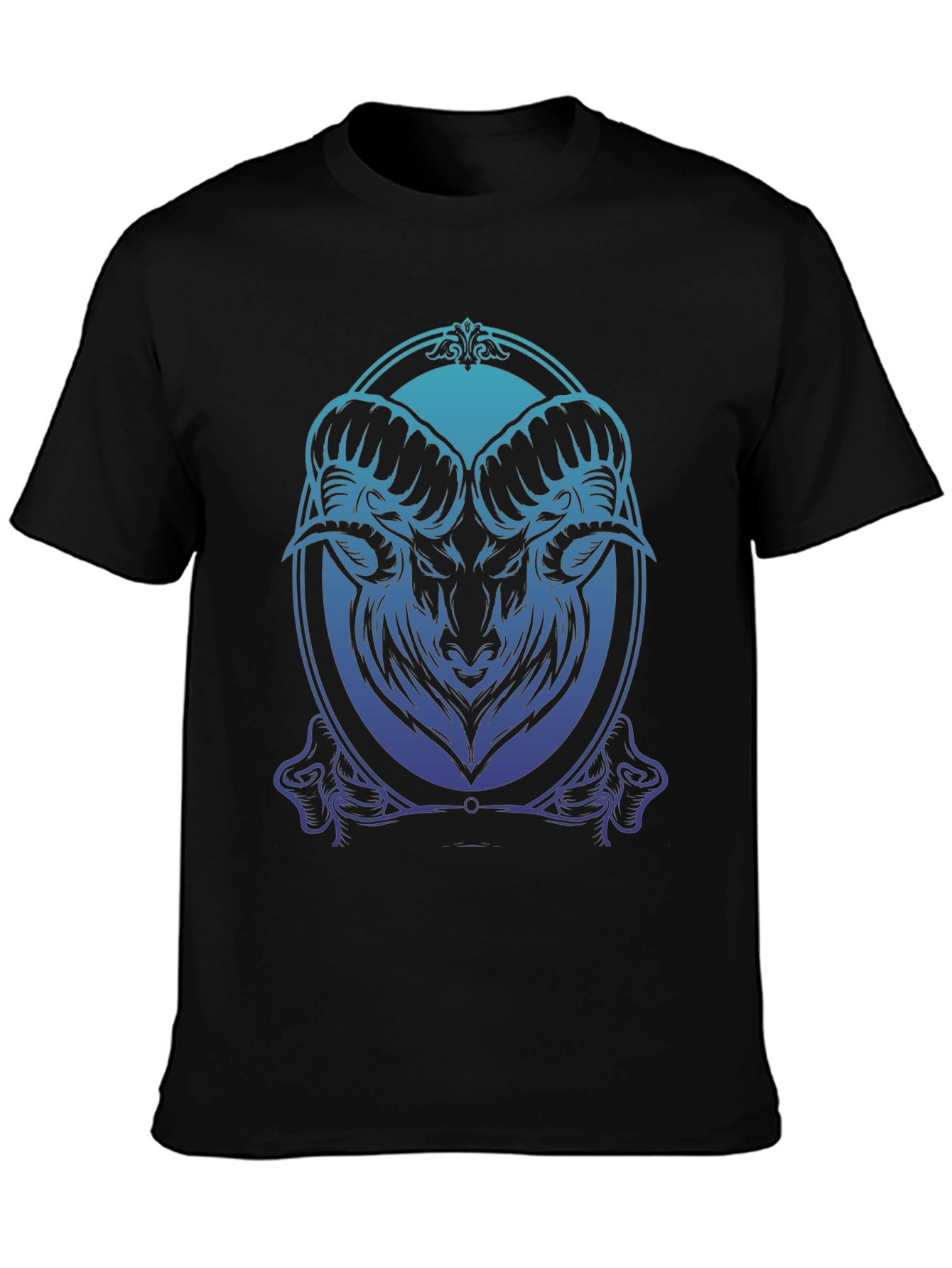 Ram Graphic Tee - Gradient Blue Black