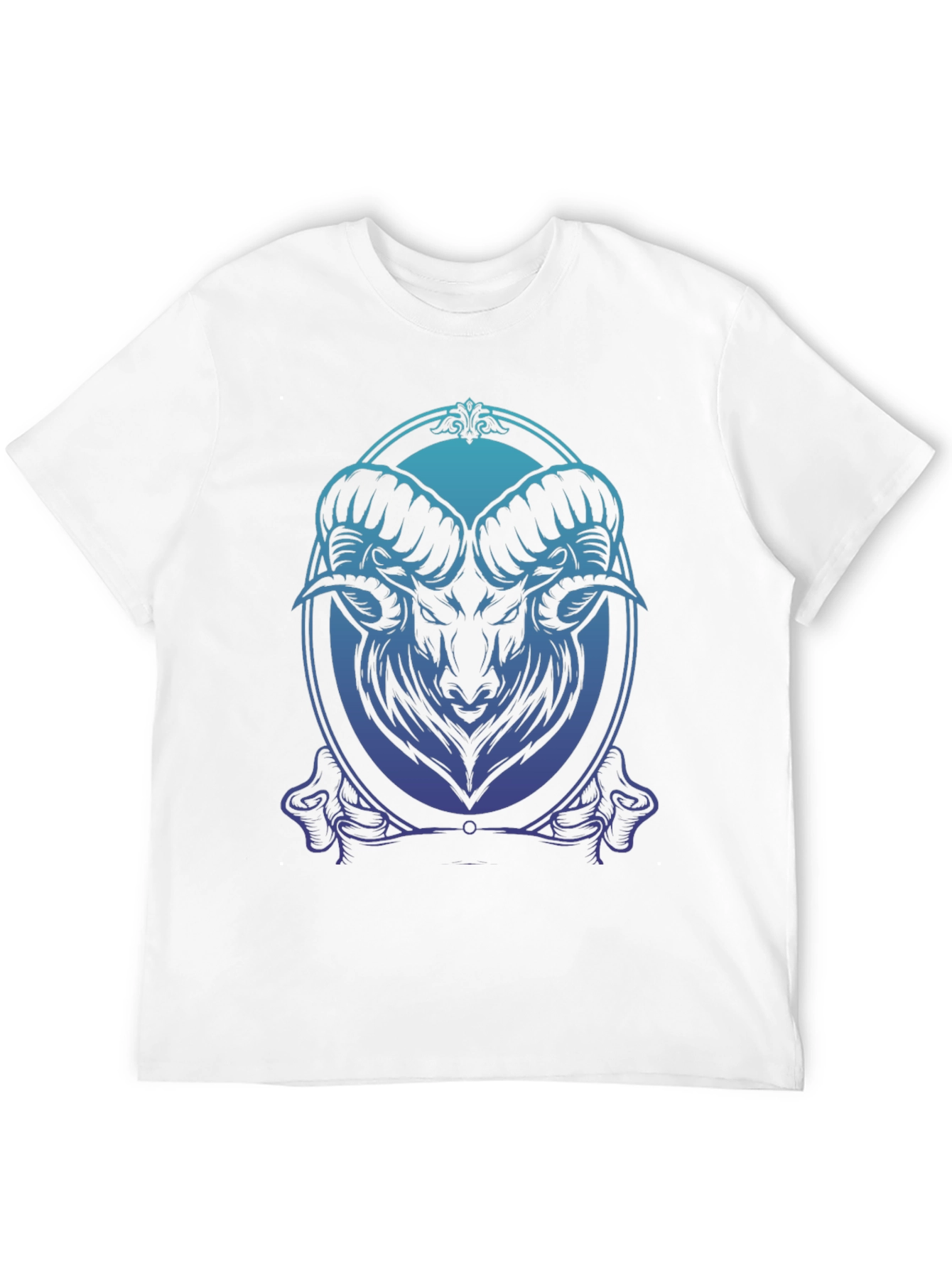 Ram Graphic Tee - Gradient Blue Black