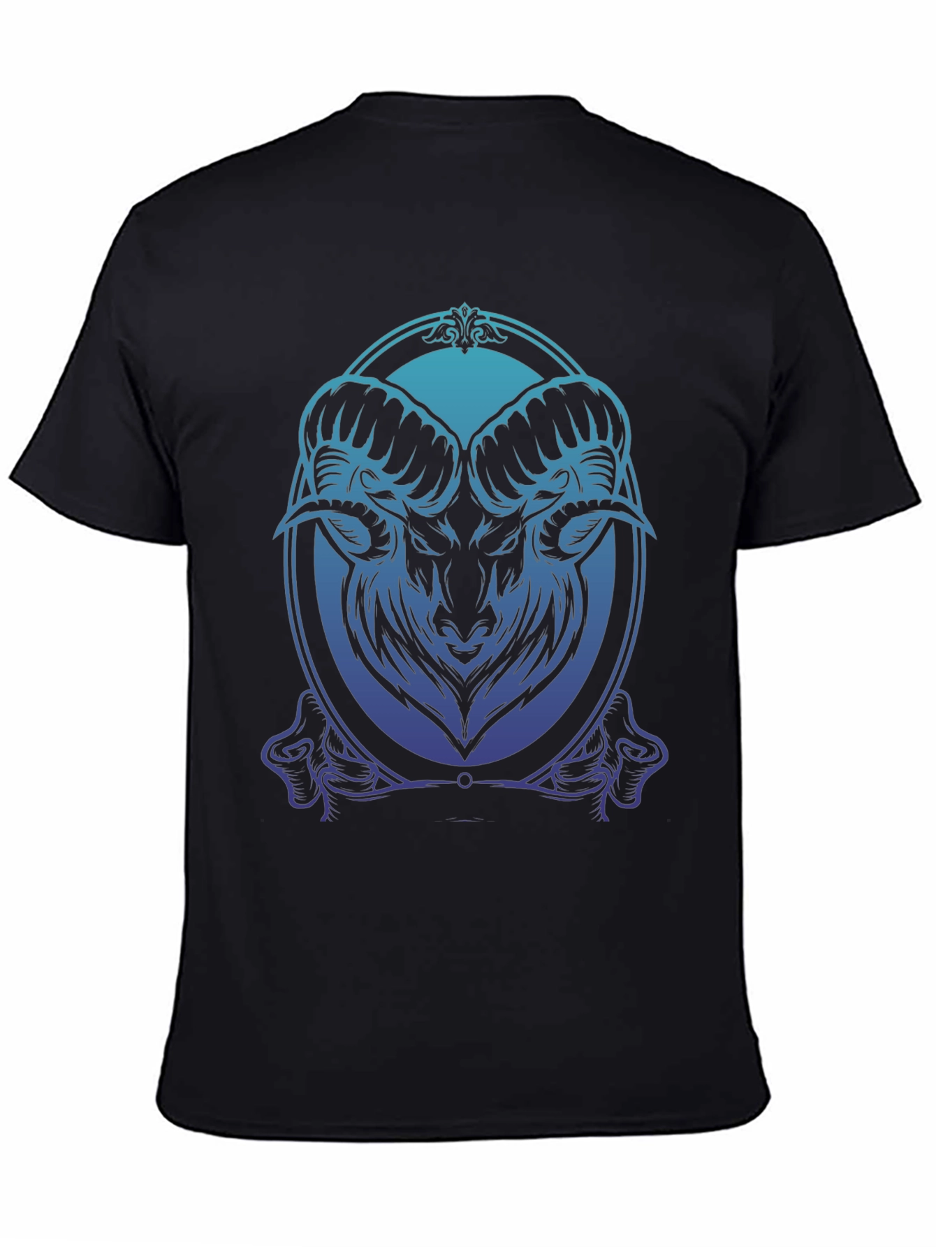 Ram Graphic Tee - Gradient Blue Black