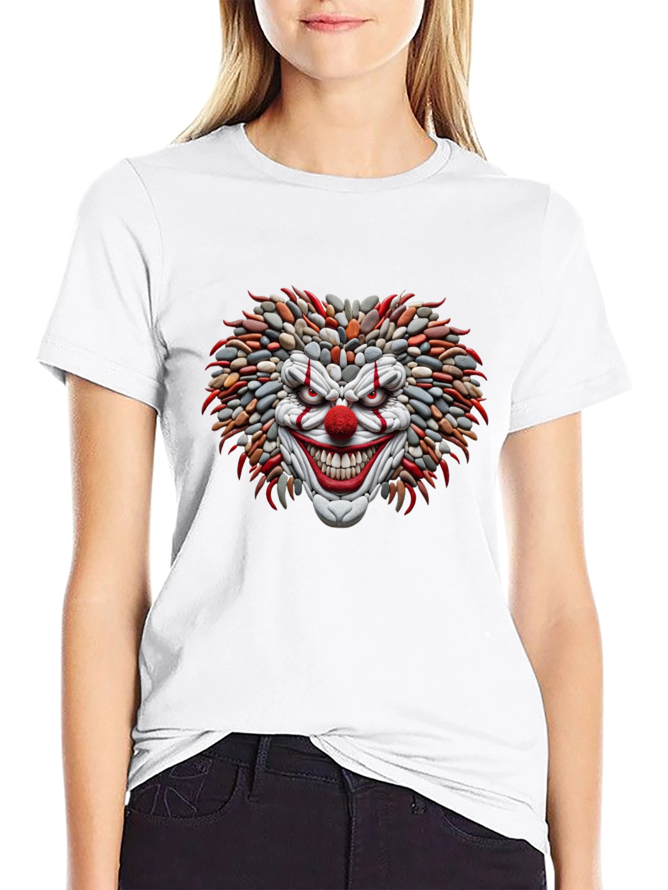 Mens Black Clown Graphic Tee