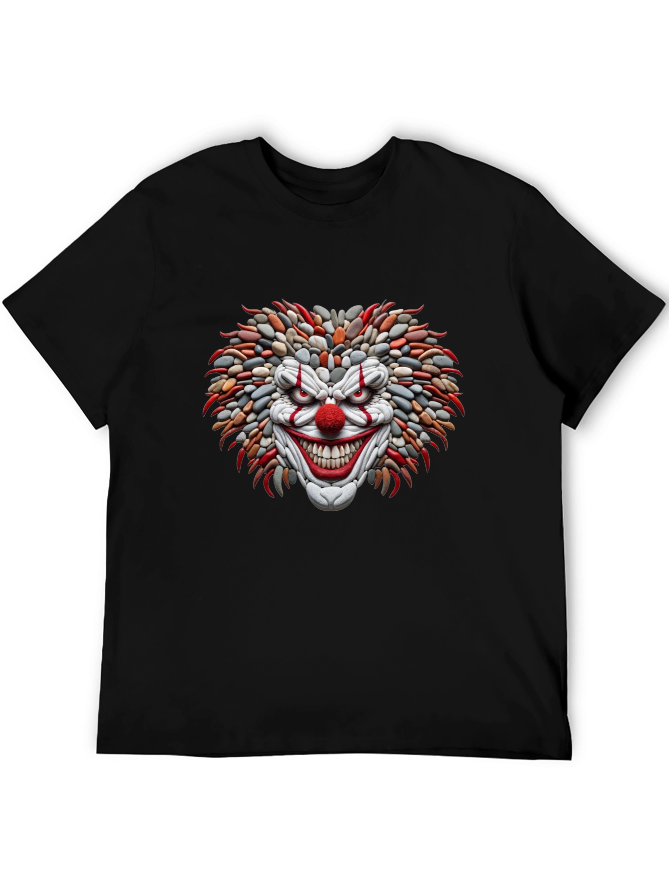 Mens Black Clown Graphic Tee