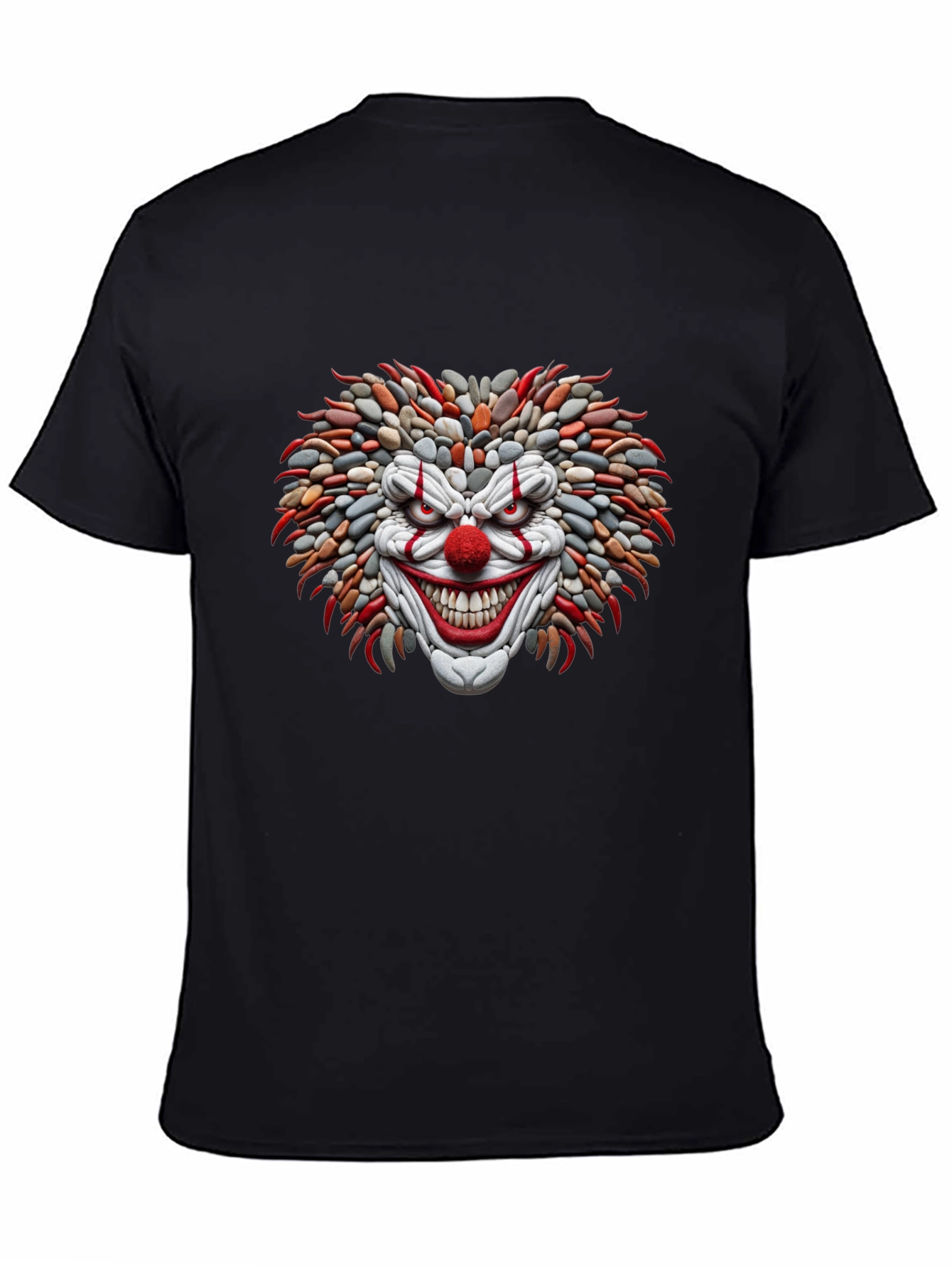Mens Black Clown Graphic Tee