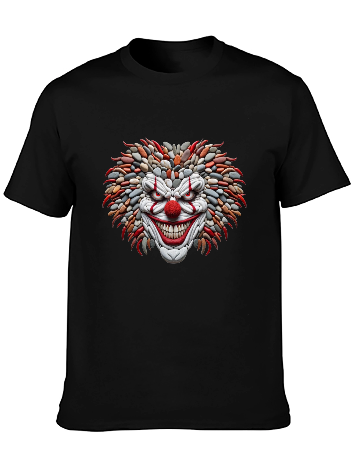 Mens Black Clown Graphic Tee