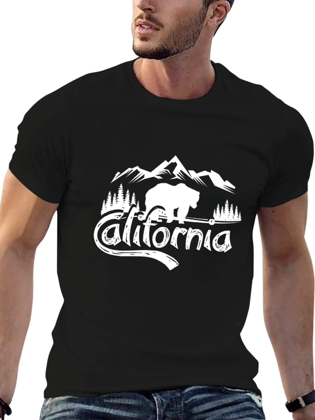 California Bear Mountain Graphic Tee - Black