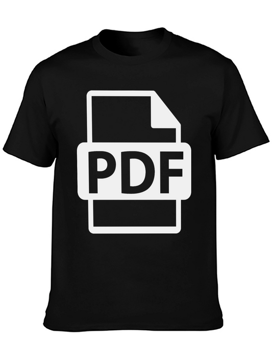 PDF File Graphic T-Shirt - Black Cotton Tee
