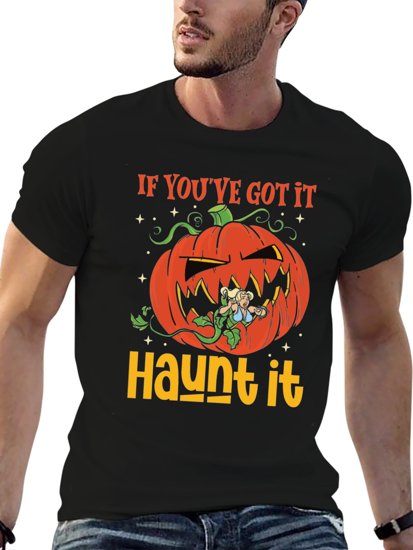 Halloween Pumpkin Graphic T-Shirt