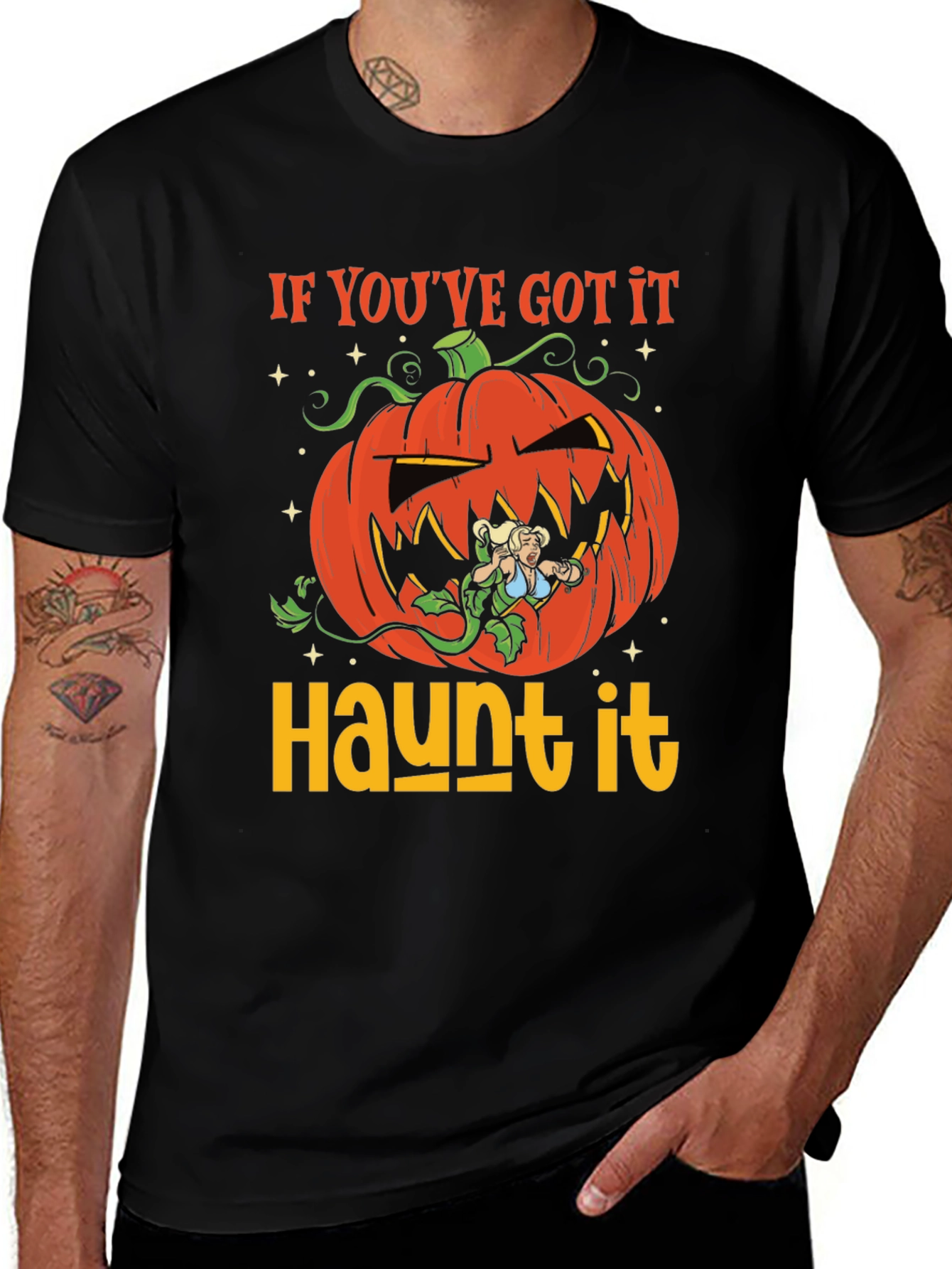 Halloween Pumpkin Graphic T-Shirt